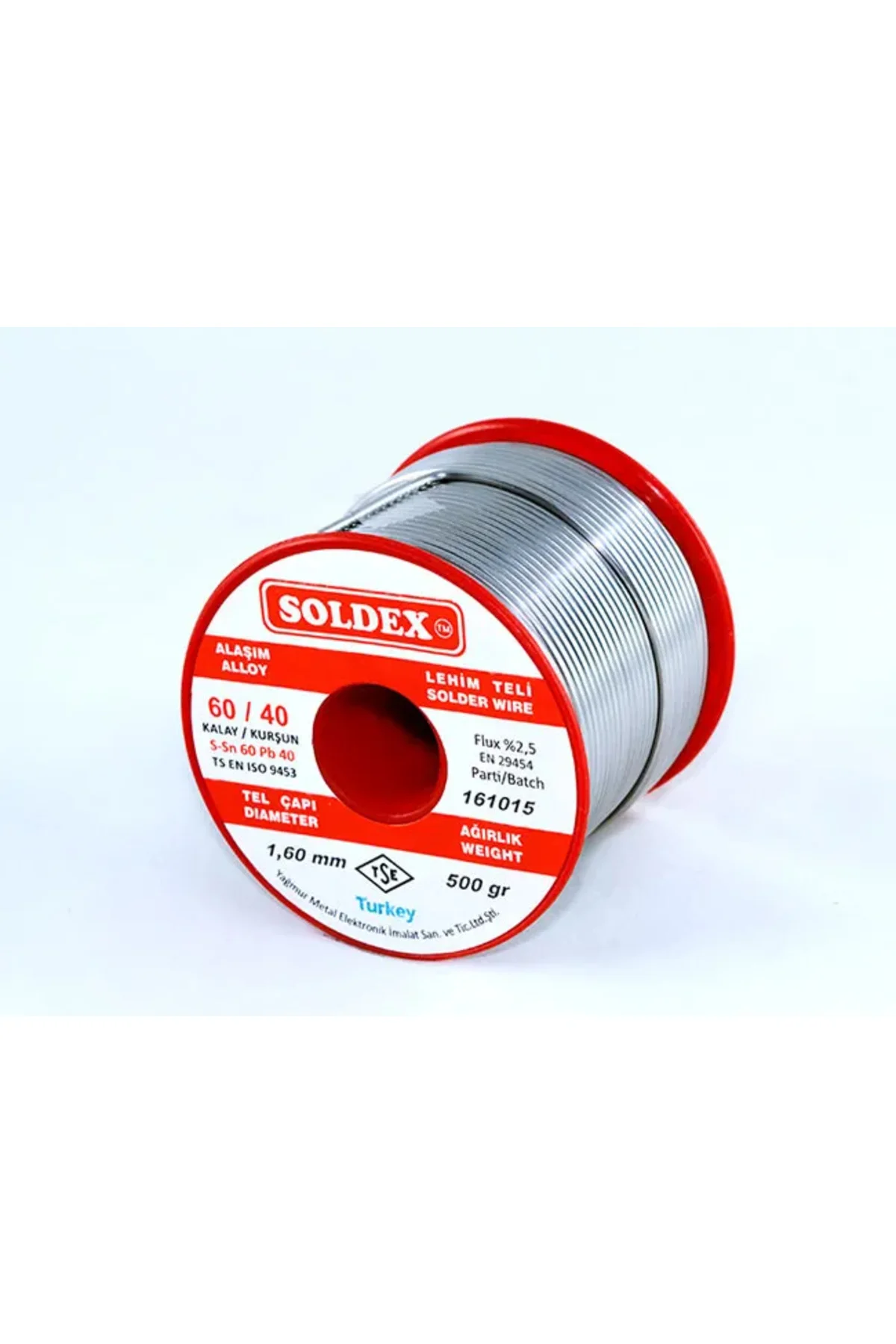 Soldex 60-40 Lehim Teli 500 Gr 2 mm - Sn:60 / Pb:40
