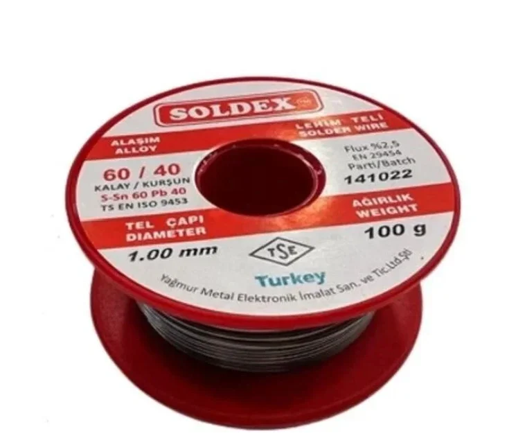 Soldex 60/40 Lehim Teli 100 Gr 1,00 Mm (sn:60 / Pb:40) Soldex 60/40 Lehim Teli 100 Gr 1,00 Mm (sn:60 / Pb:40)