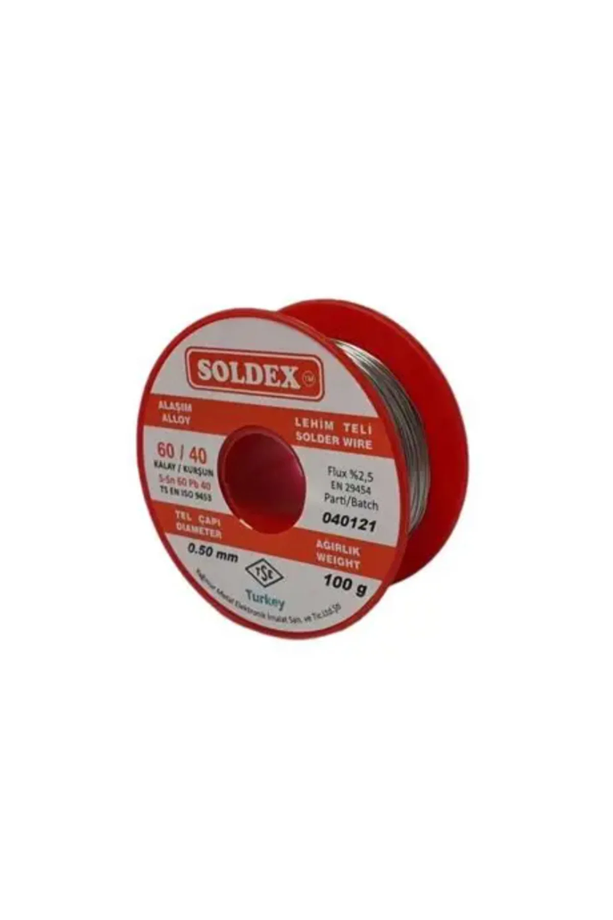Soldex 60/40 Lehim Teli 100 gr 0,50 mm (Sn:60 / Pb:40) Soldex 60/40 Lehim Teli 100 gr 0,50 mm (Sn:60 / Pb:40)