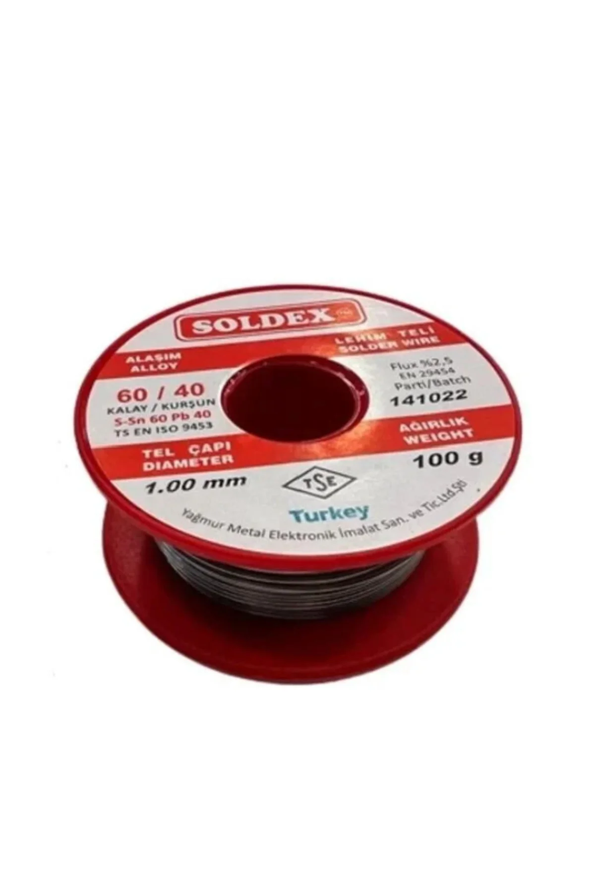 Soldex 60/40 Lehim Teli 100 gr 1,00 mm (Sn:60 / Pb:40) Soldex 60/40 Lehim Teli 100 gr 1,00 mm (Sn:60 / Pb:40)
