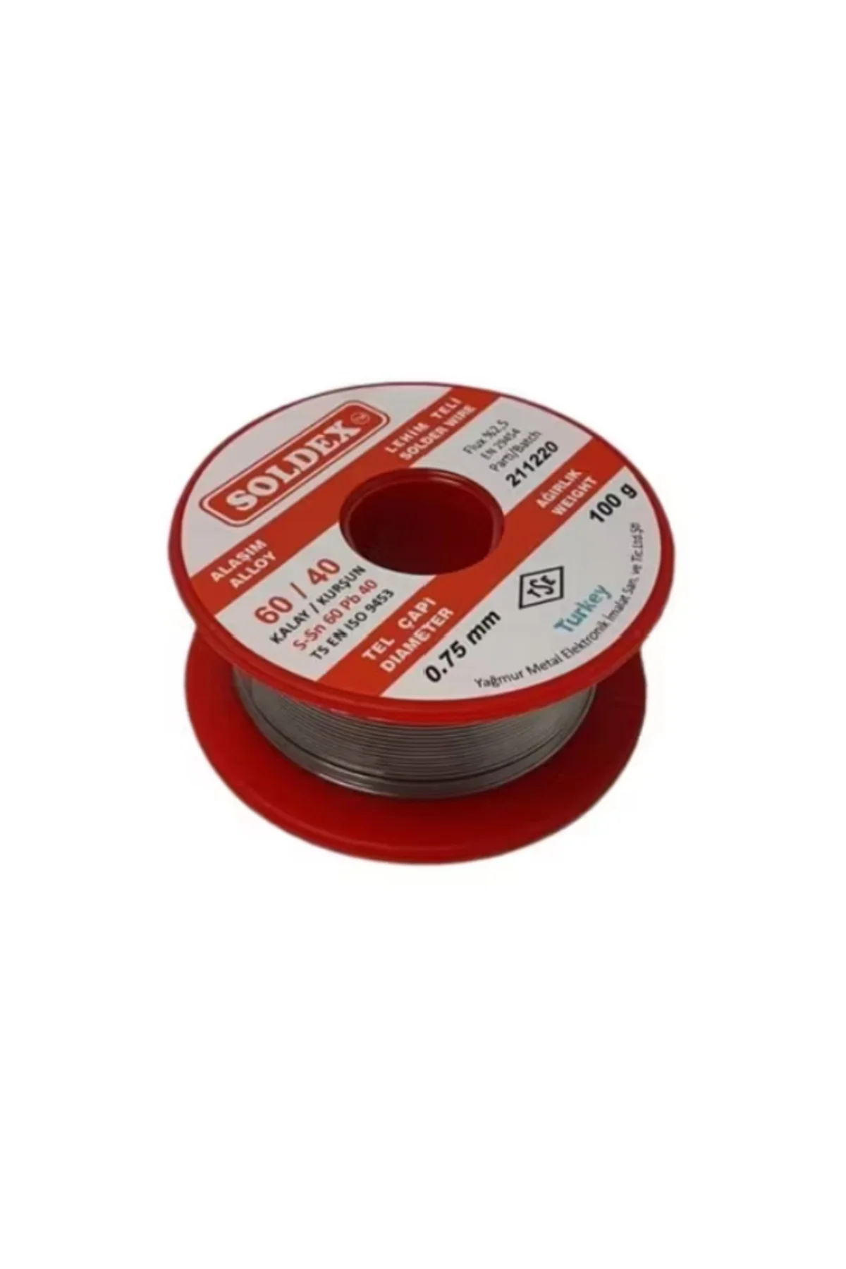Soldex 60/40 Lehim Teli 100 gr 0,75 mm (Sn:60 / Pb:40) Soldex 60/40 Lehim Teli 100 gr 0,75 mm (Sn:60 / Pb:40)