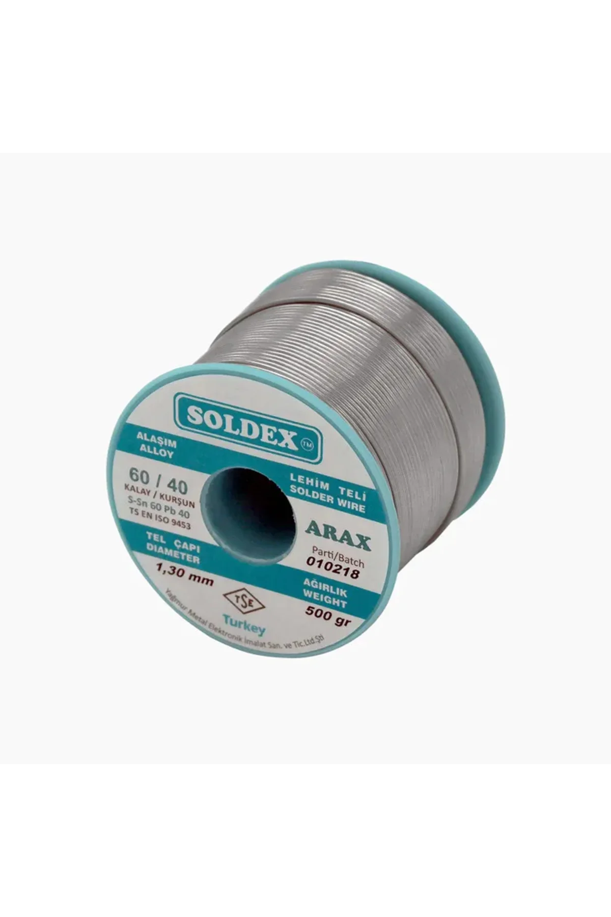 Soldex Arax 60-40 Lehim Teli 500 Gr 1.6 mm - Sn:60 / Pb:40