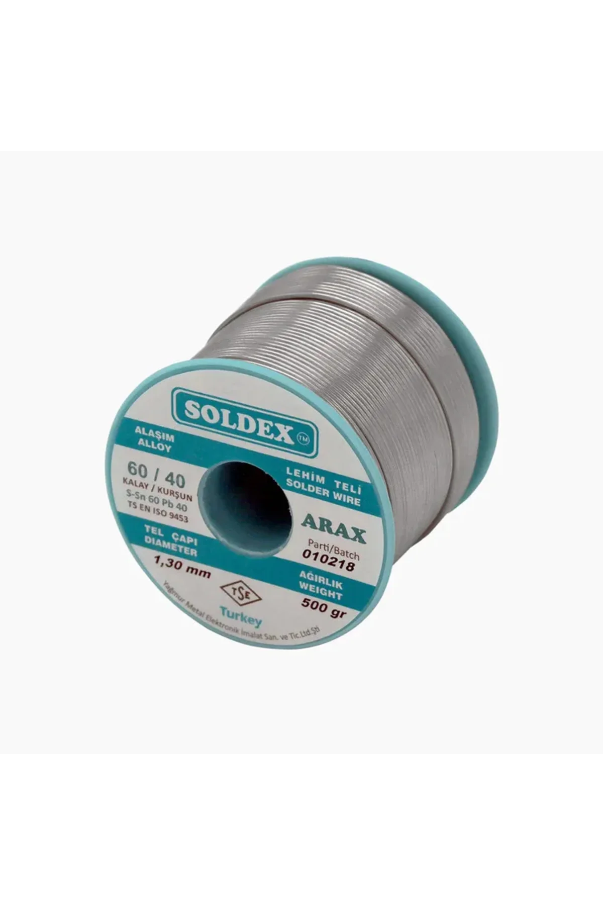 Soldex Arax 60-40 Lehim Teli 500 Gr 1.3 mm - Sn:60 / Pb:40