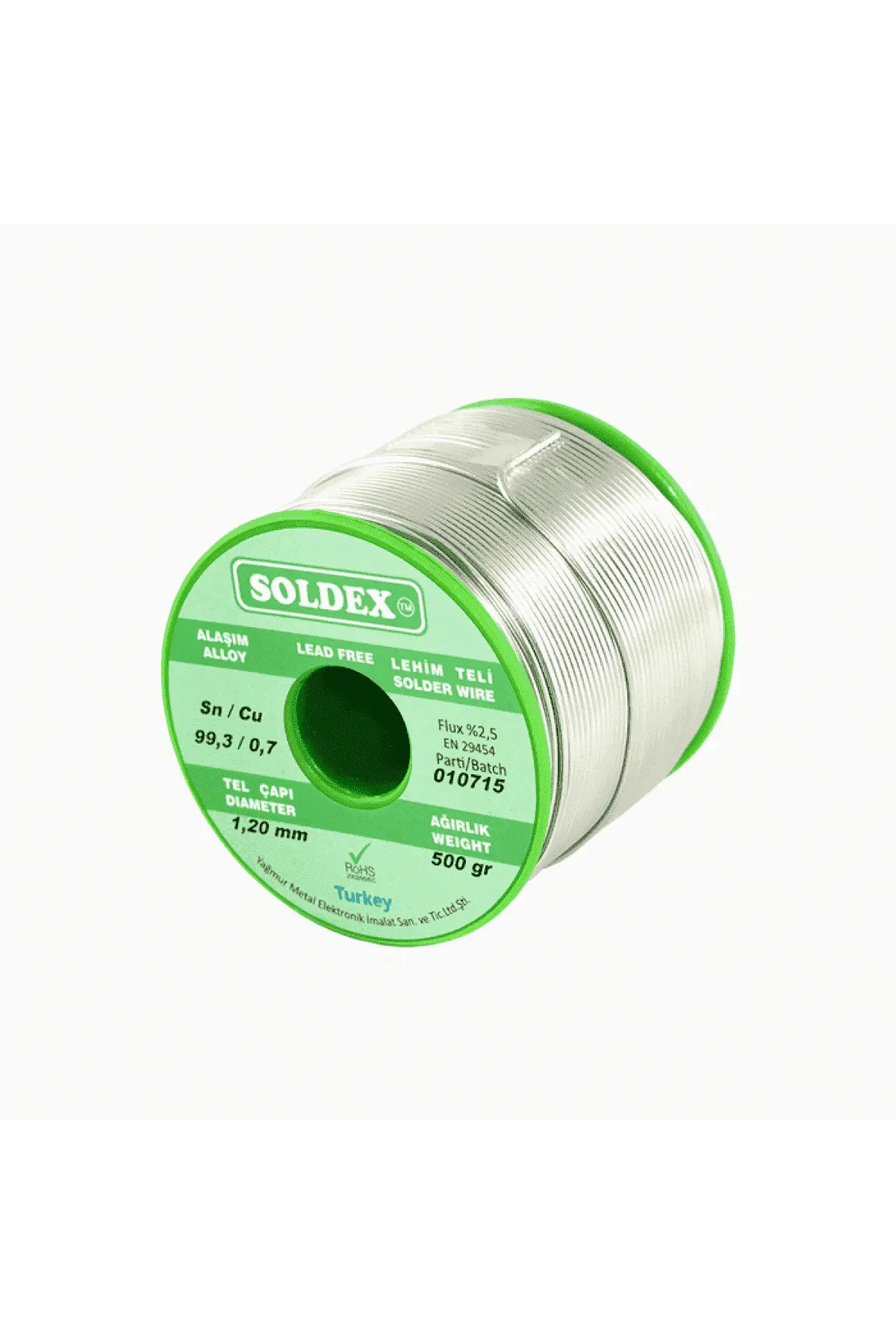 Soldex SCN100 Gümüşsüz Özel Alaşım Lehim Teli 500 Gr - 1.2 mm