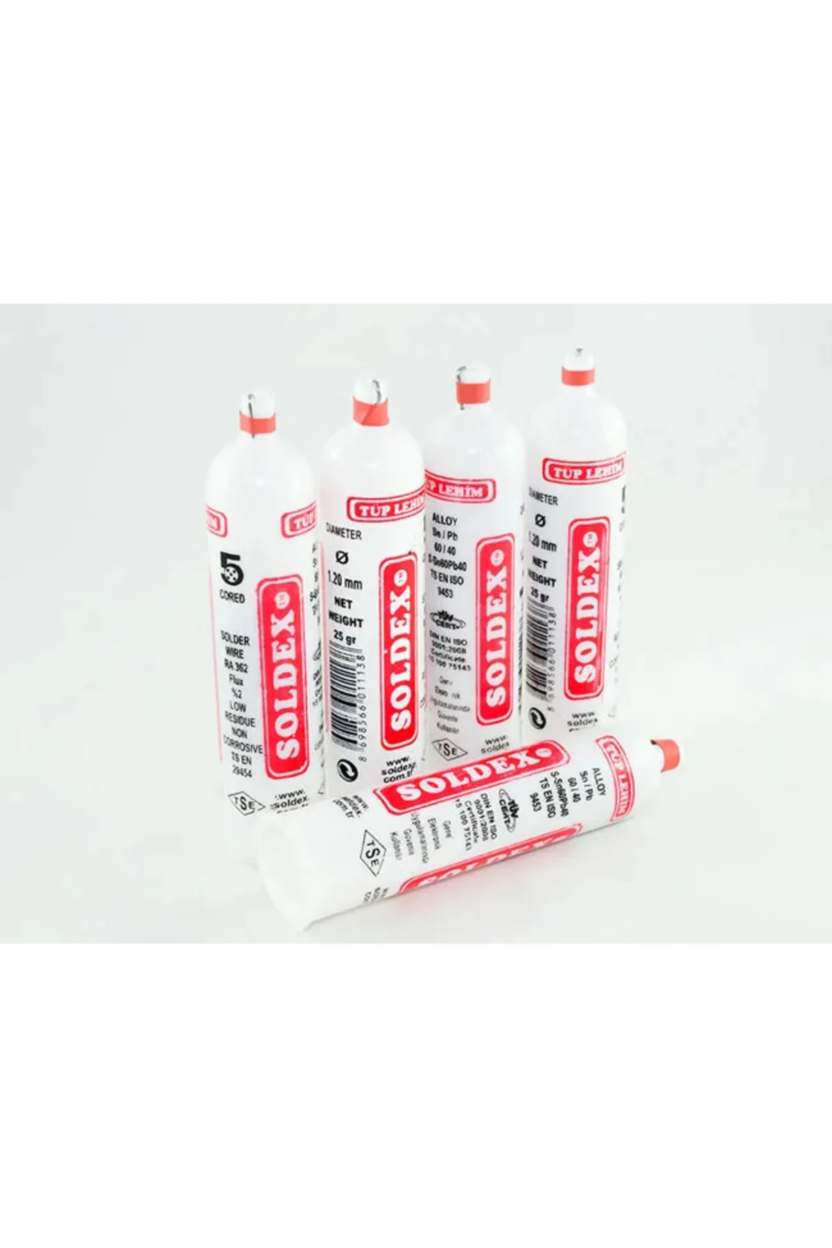 Soldex Tüp Lehim 1,2 mm 25 Gr - 5 Kanallı, Sn:60 / Pb:40