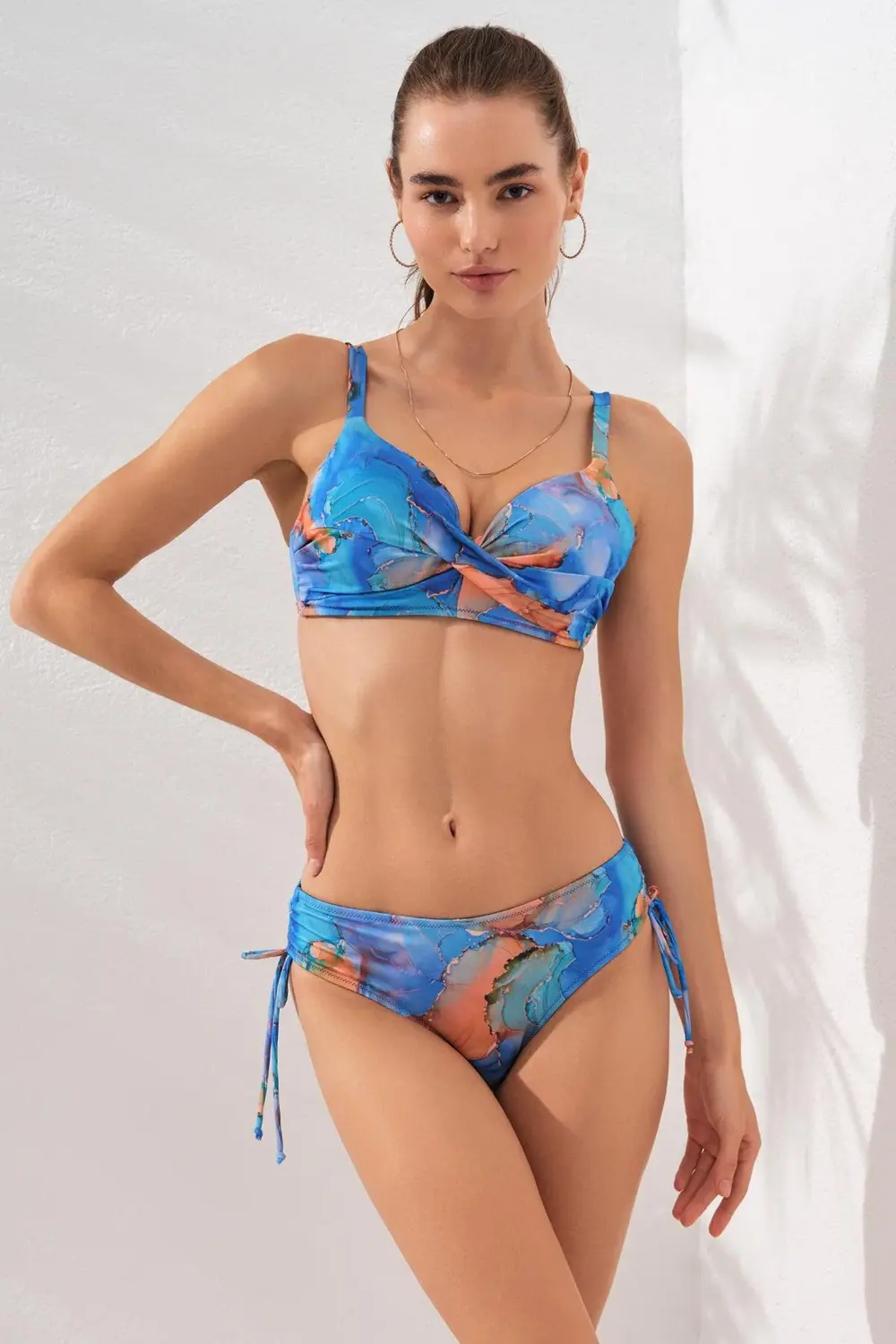 Sole Kaplı Toparlayıcı Bikini Marbel 231229-d