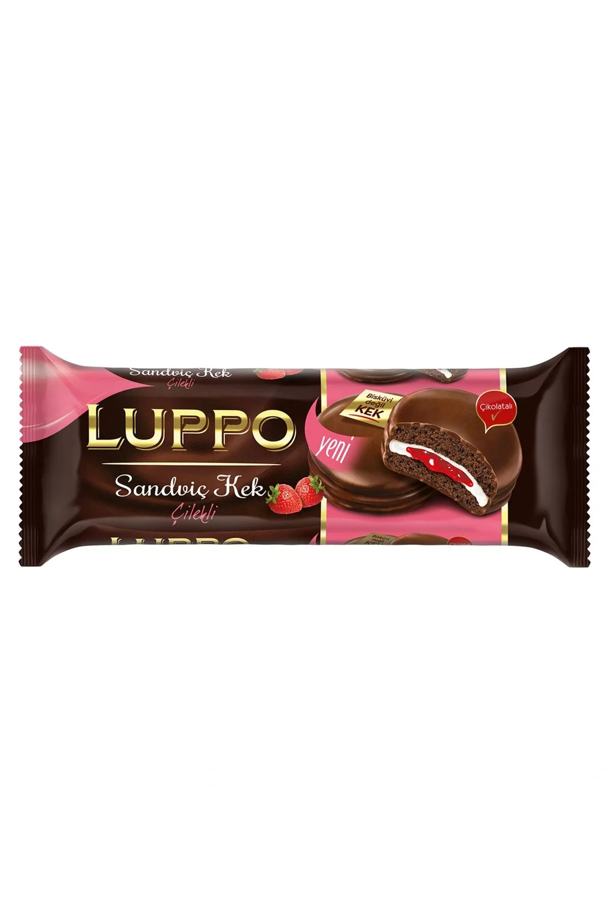 ŞÖLEN LUPPO SANDVİÇ ÇİLEKLİ 8 Lİ 182 GR (1 PAKET)