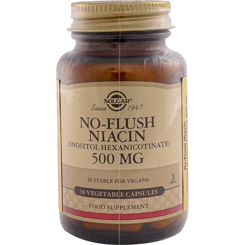 Solgar  No Flush Niacin 500 Mg 50 Kapsül
