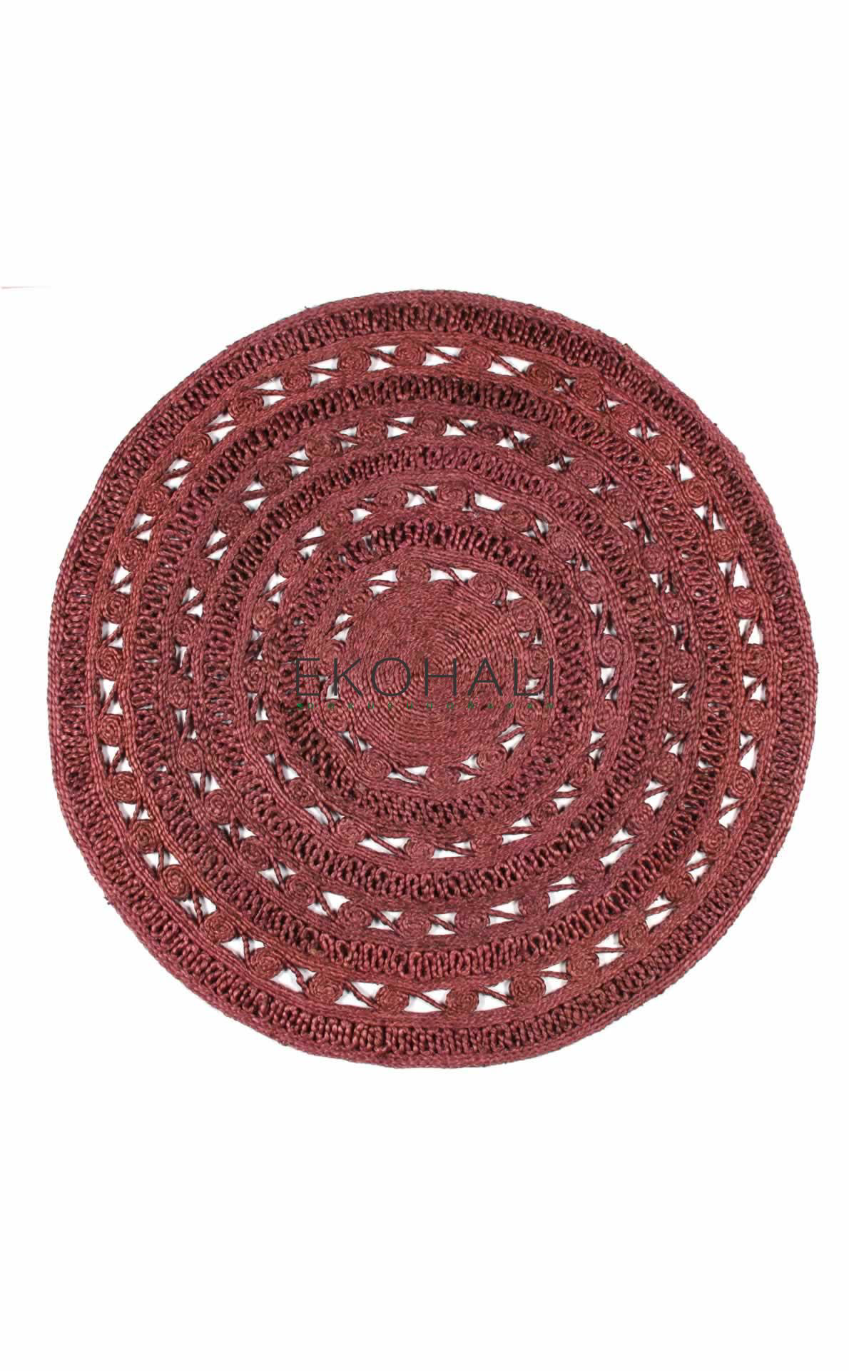 Solo Koleksiyonu Jüt ile üretilen el dokuma sisal kilim CA-106 Ru