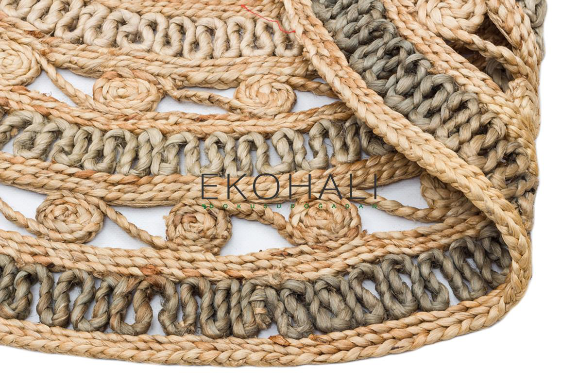 Solo Koleksiyonu Jüt ile üretilen el dokuma sisal kilim CA-106 Na Solo Koleksiyonu Jüt ile üretilen el dokuma sisal kilim CA-106 Na
