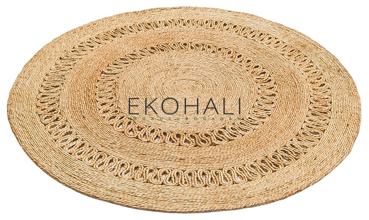 Solo Koleksiyonu Jüt ile üretilen el dokuma sisal kilim CA-112 Na