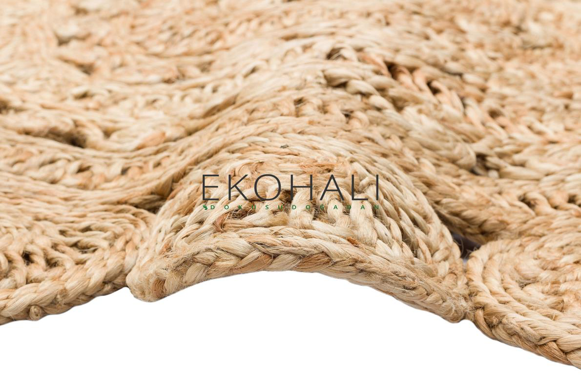 Solo Koleksiyonu Jüt ile üretilen el dokuma sisal kilim CA-105 Dh