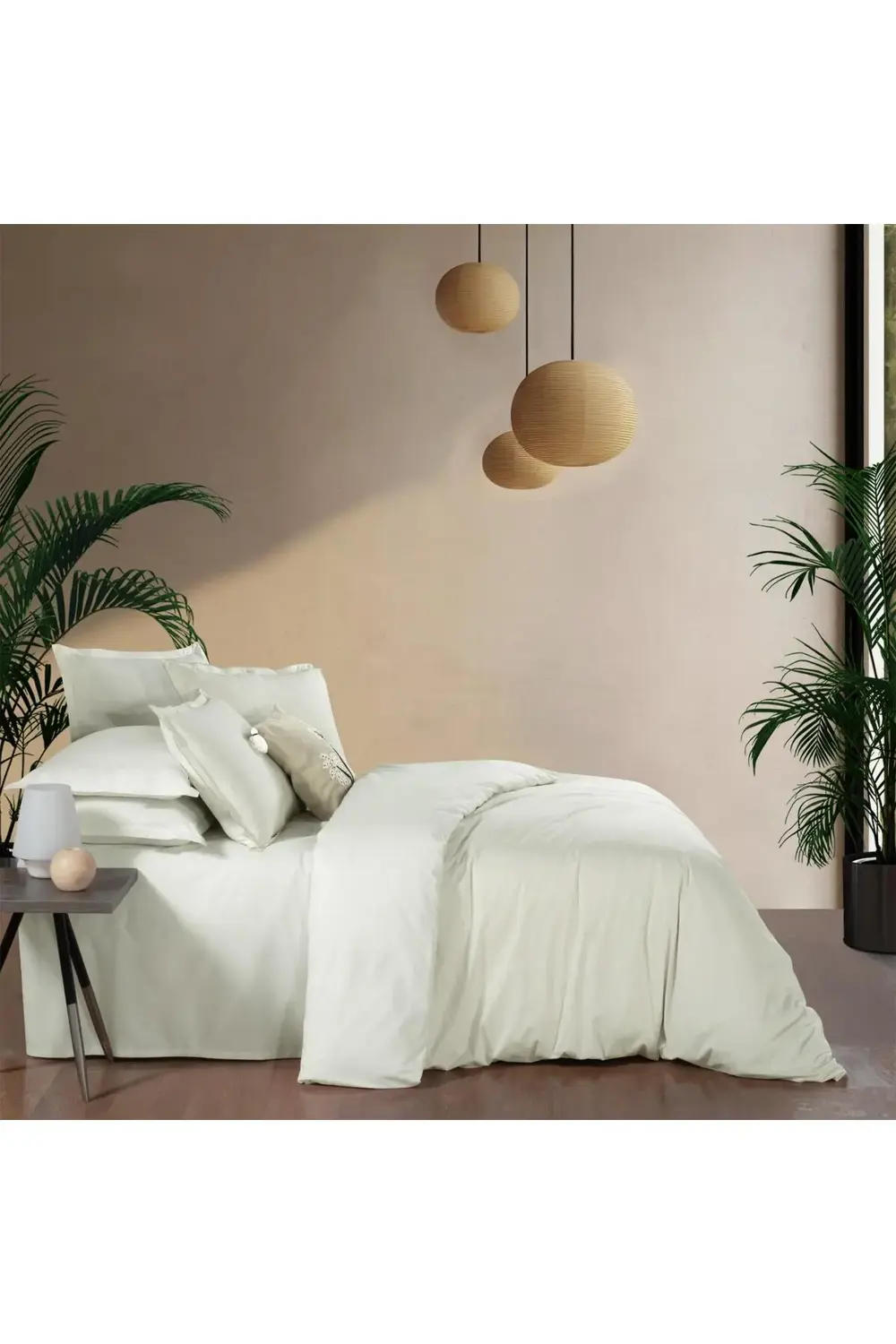 Solo Tone Çift Kişilik %100 Pamuk Nevresim Takımı Ekru