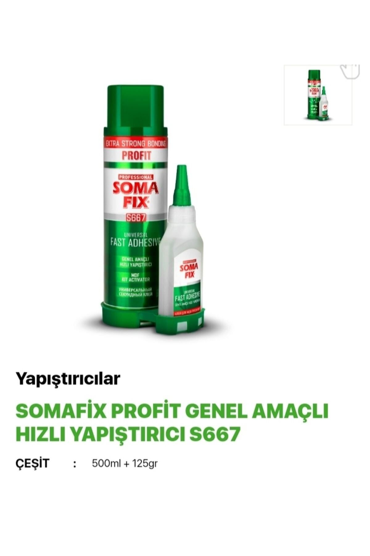 Somafix S Hizli Yapiştirici S667 500Ml 125