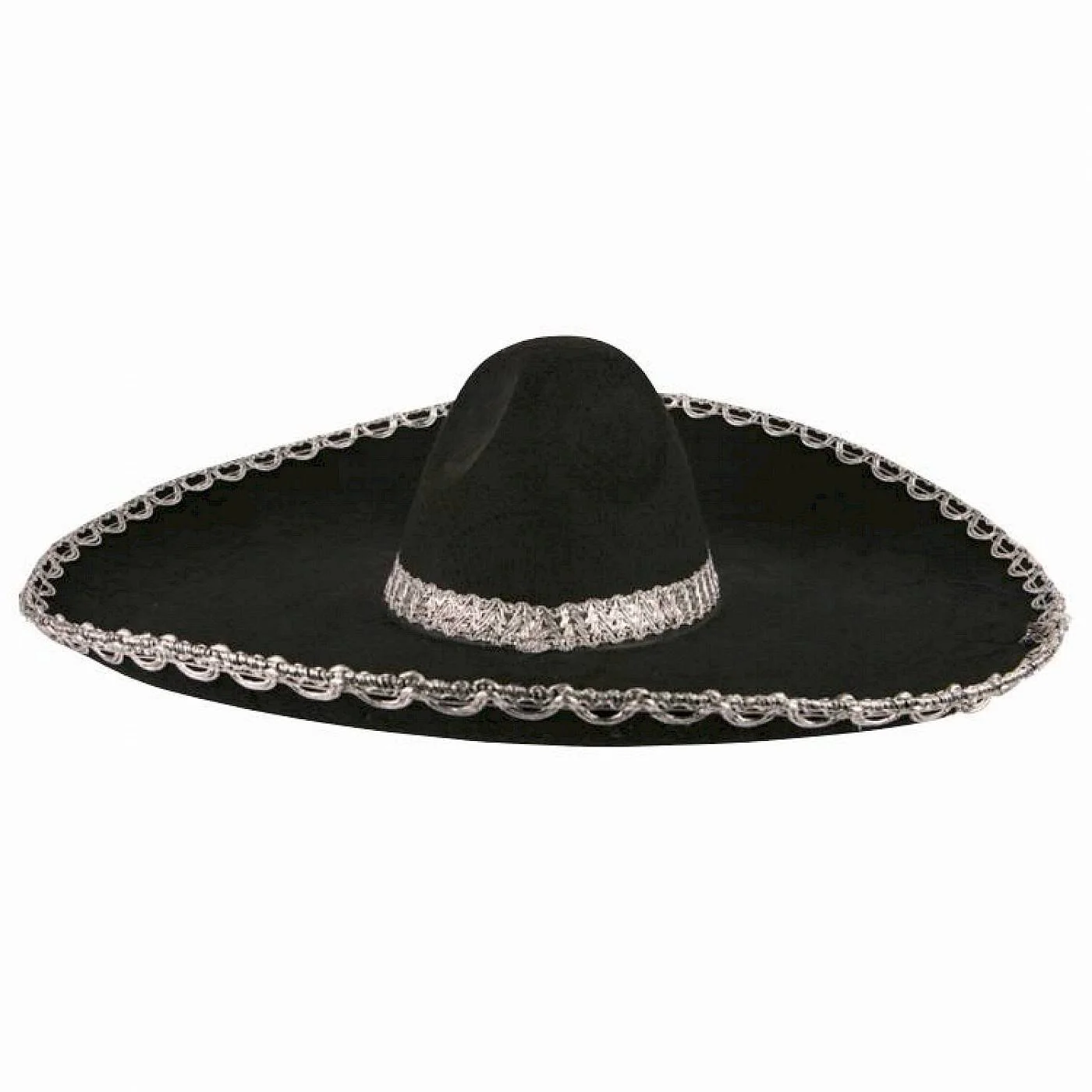Sombrero Meksika Şapkası - Gümüş Şeritli Mariachi Şapka