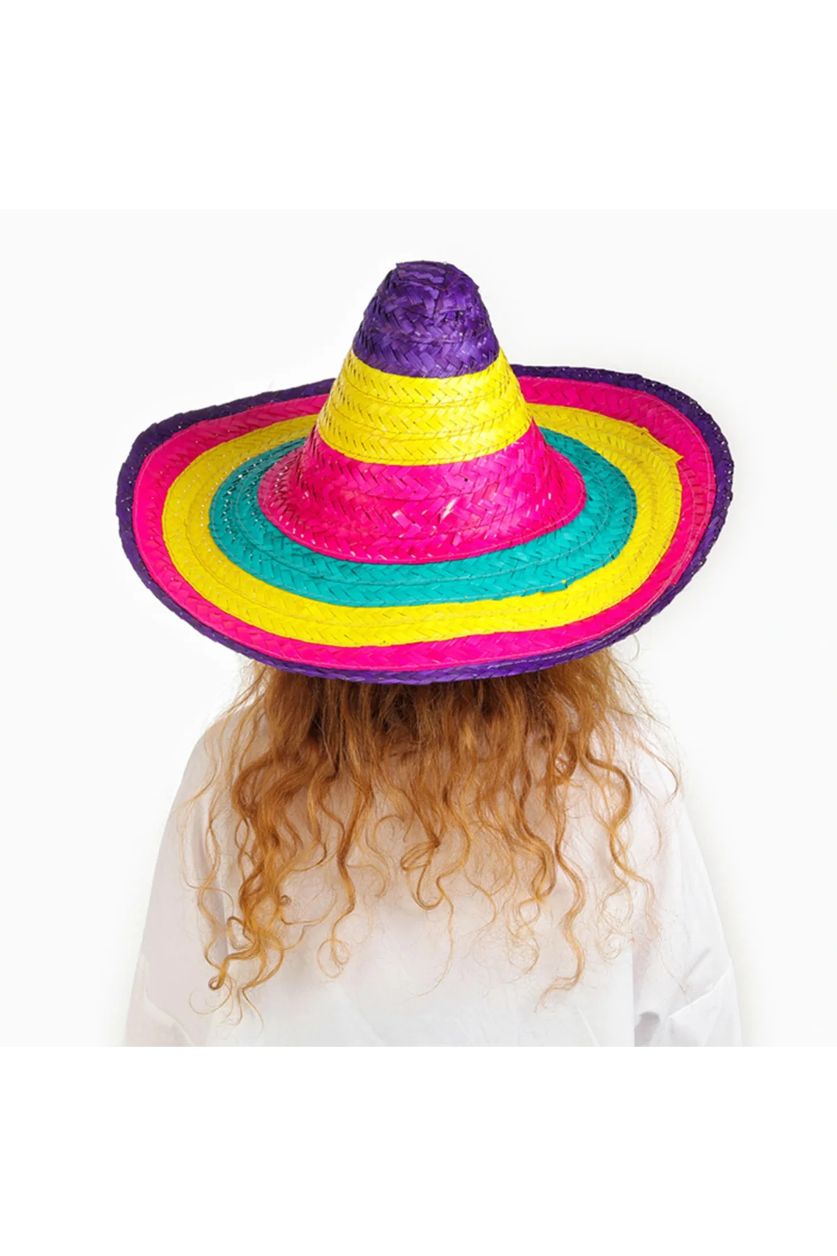 Sombrero Meksika Şapkası Renkli Örme Hasır Çocuk Boy Sombrero Meksika Şapkası Renkli Örme Hasır Çocuk Boy - Görsel 2