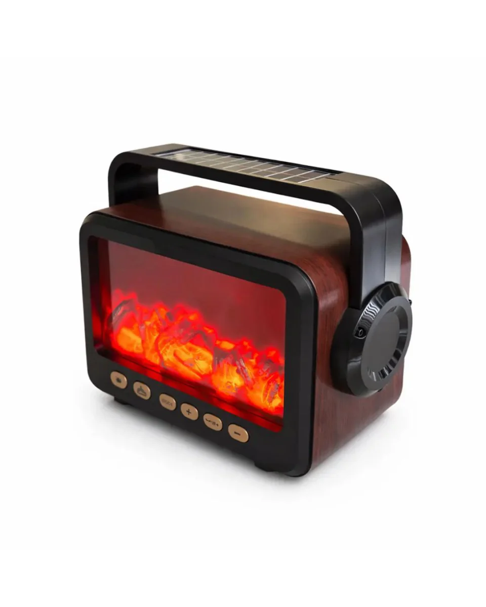 Şömine Efektli Bluetooth Hoparlör FM Radyo USB TF Kart Müzik Çalar