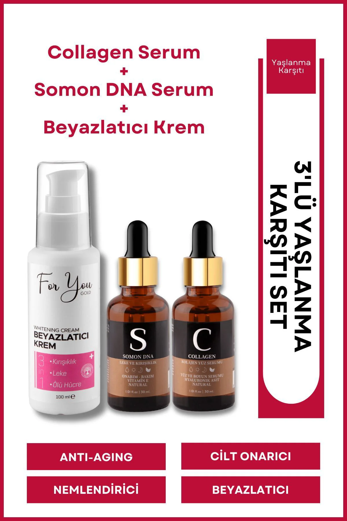 Somon Dna - Collagen Serum - Beyazlatıcı Krem 100 Ml(antiaging Kırışıklık Karşıtı Set) Fiyatı, Yorumları ve Özellikleri