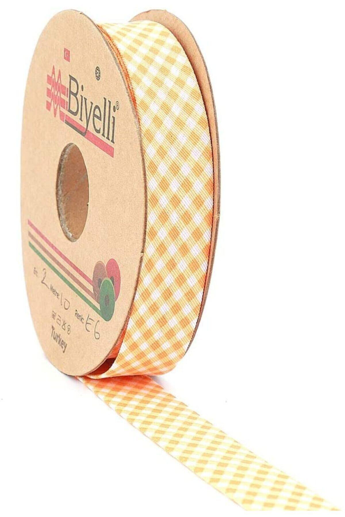 Biyelli Somon Ekose Katlı Verev Koton Biye 2Cm Eninde 25Mt (E6)