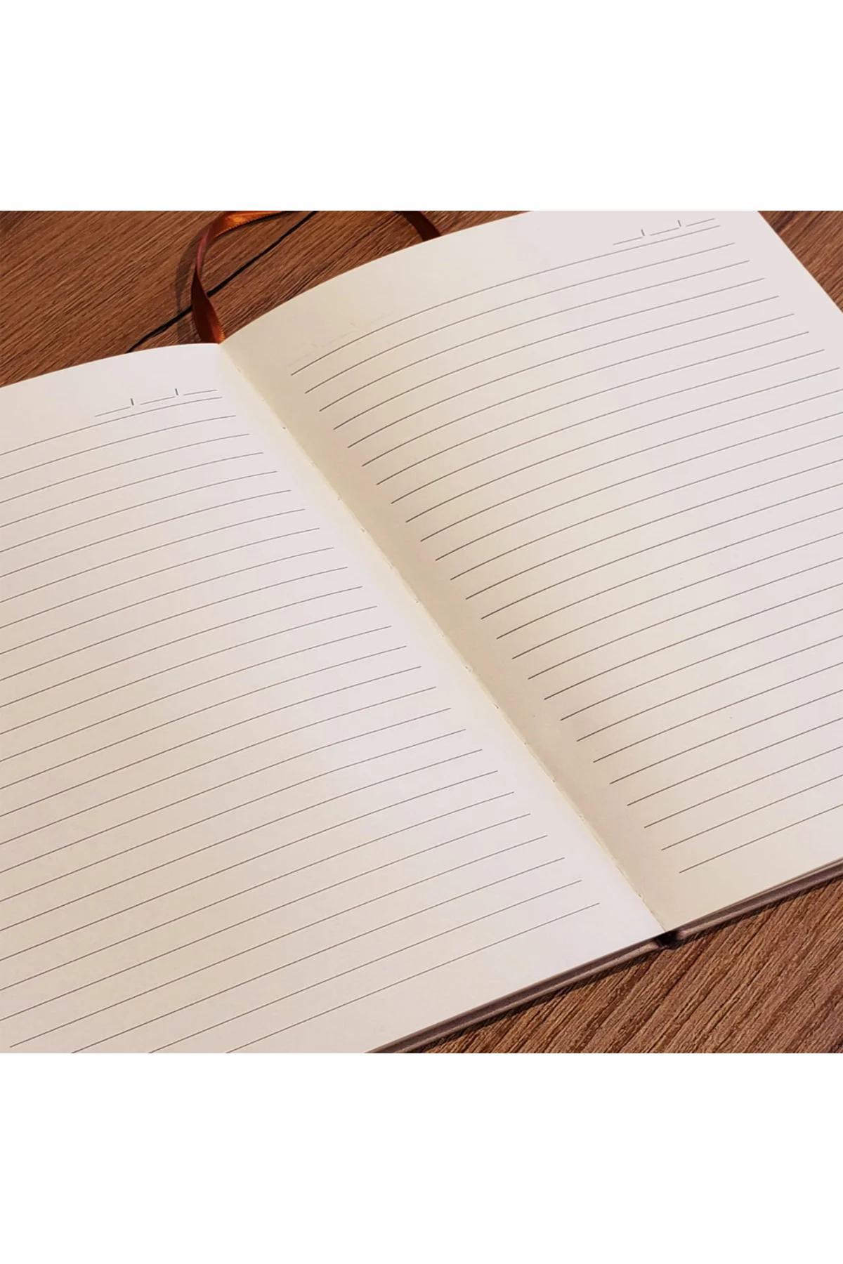 Somon Rengi Desenli Deri Defter