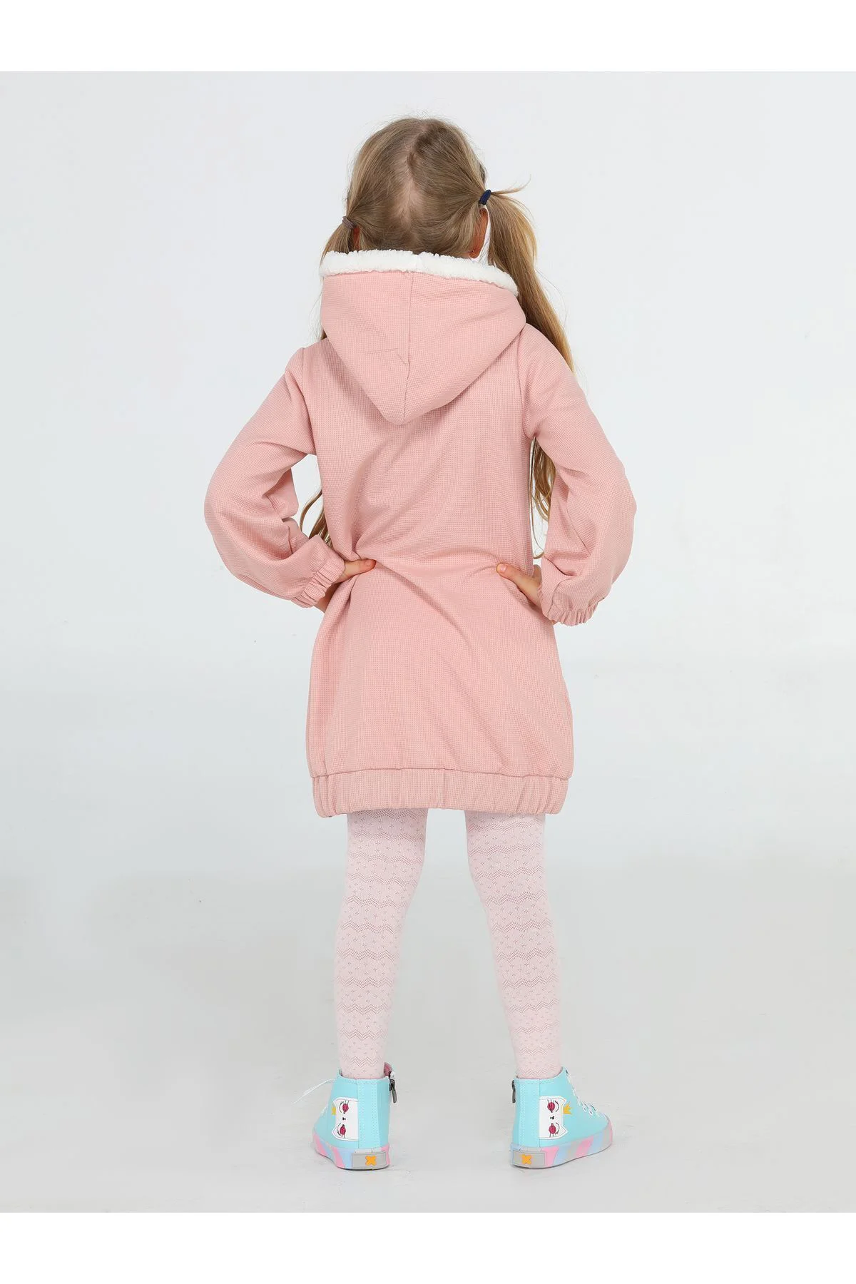 Somon Yumoş Prenses Hoodie Elbise