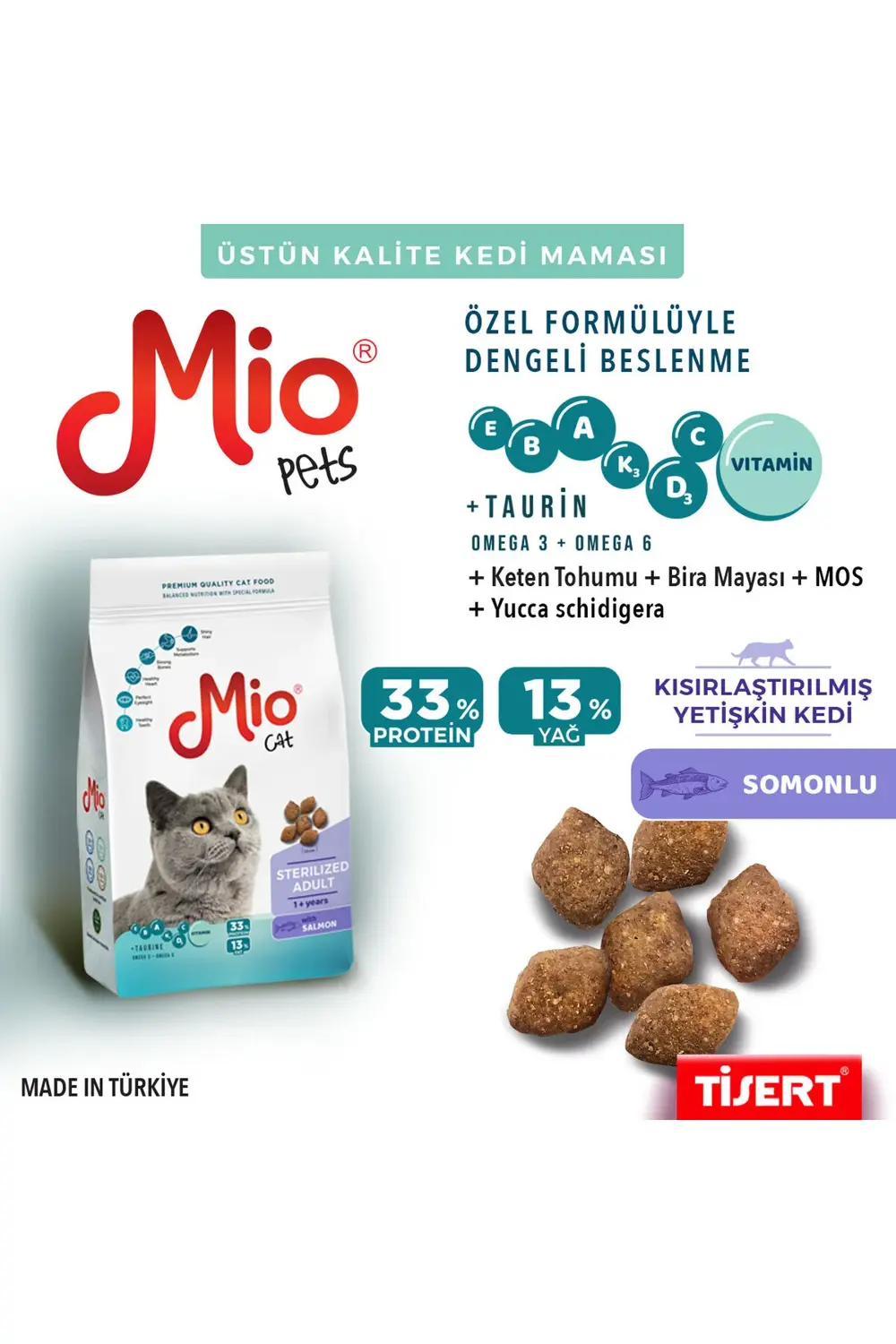 Somonlu Kısırlaştırılmış Kedi Maması 1kg