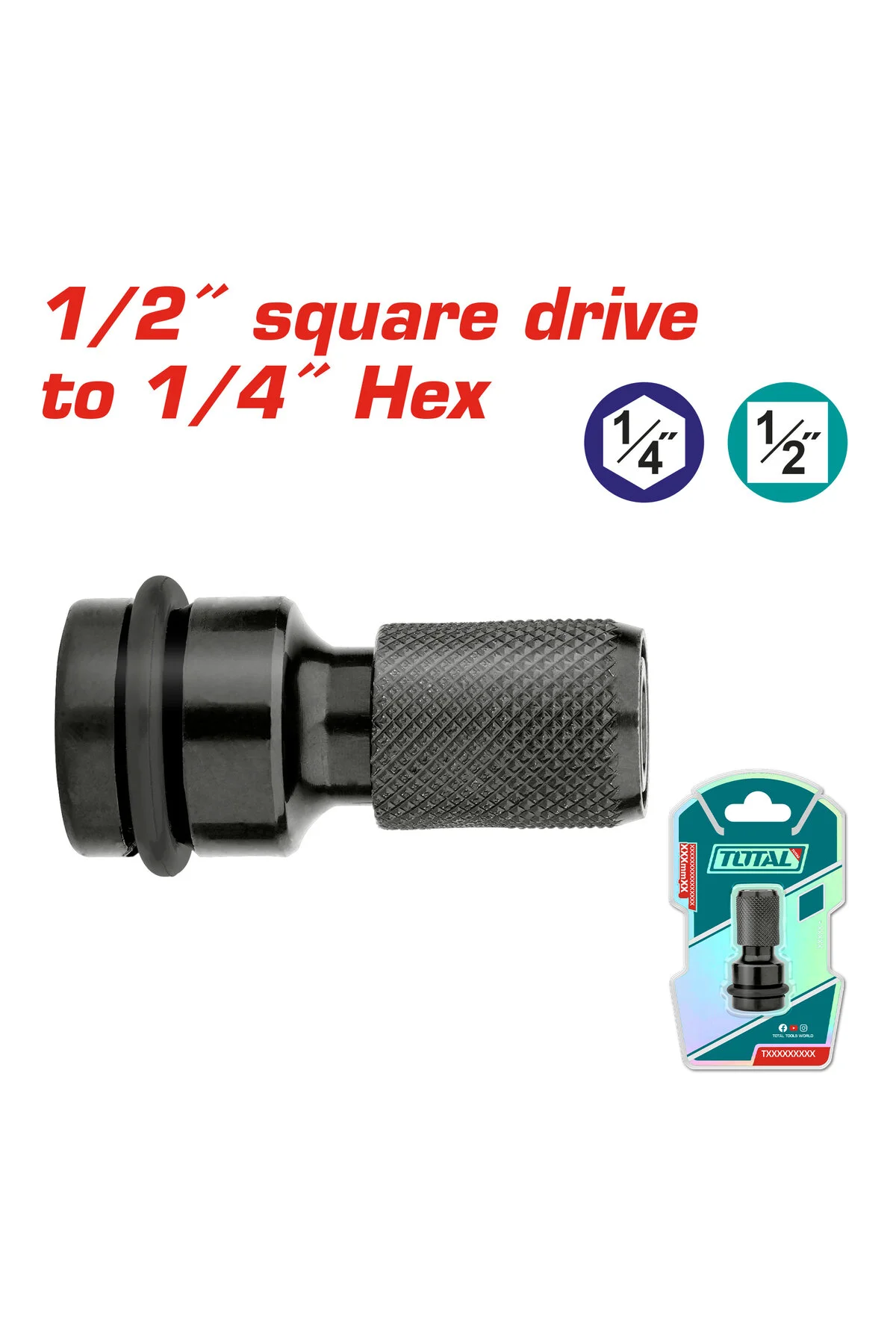 Somun Sökme Bits Uç Tutucu Adaptörü 1/4-1/2 TAC60501 NMS HIRDAVAT