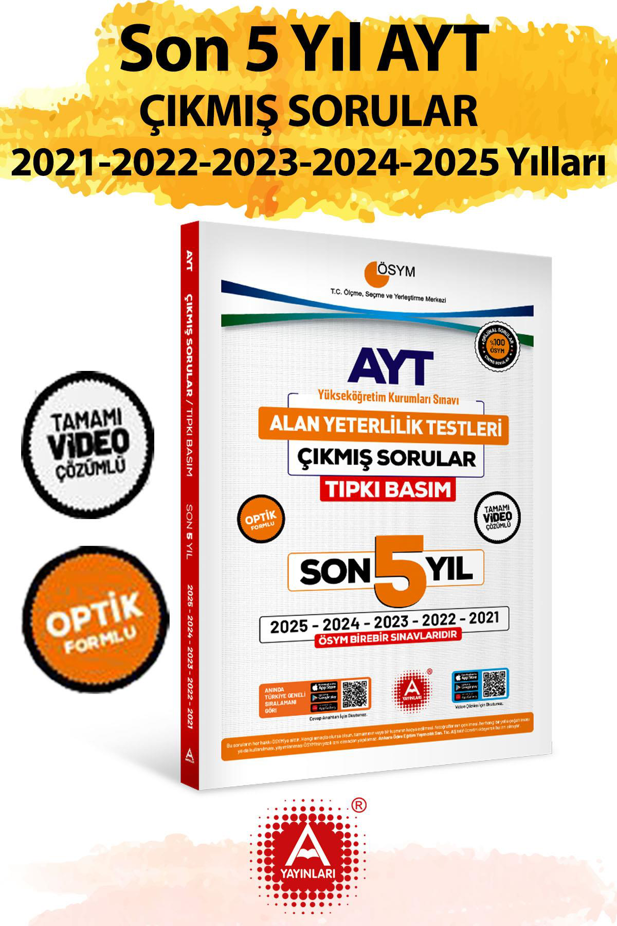 Son 5 yıl AYT Çıkmış Sorular-Tıpkı Basım-Bire Bir ÖSYM-Tamamı Vid