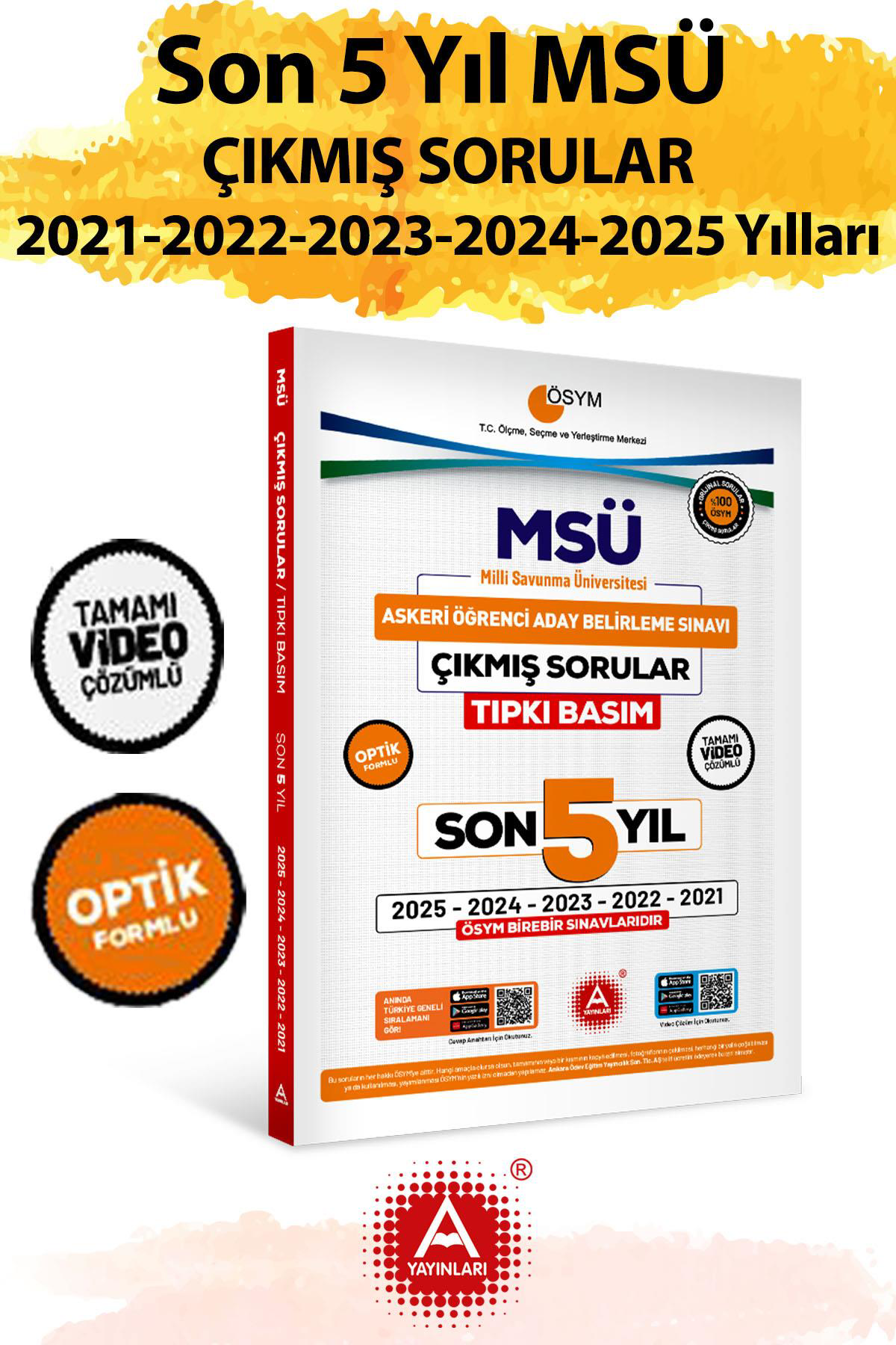 Son 5 yıl MSÜ Çıkmış Sorular-Tıpkı Basım-Bire Bir ÖSYM-Tamamı Vid