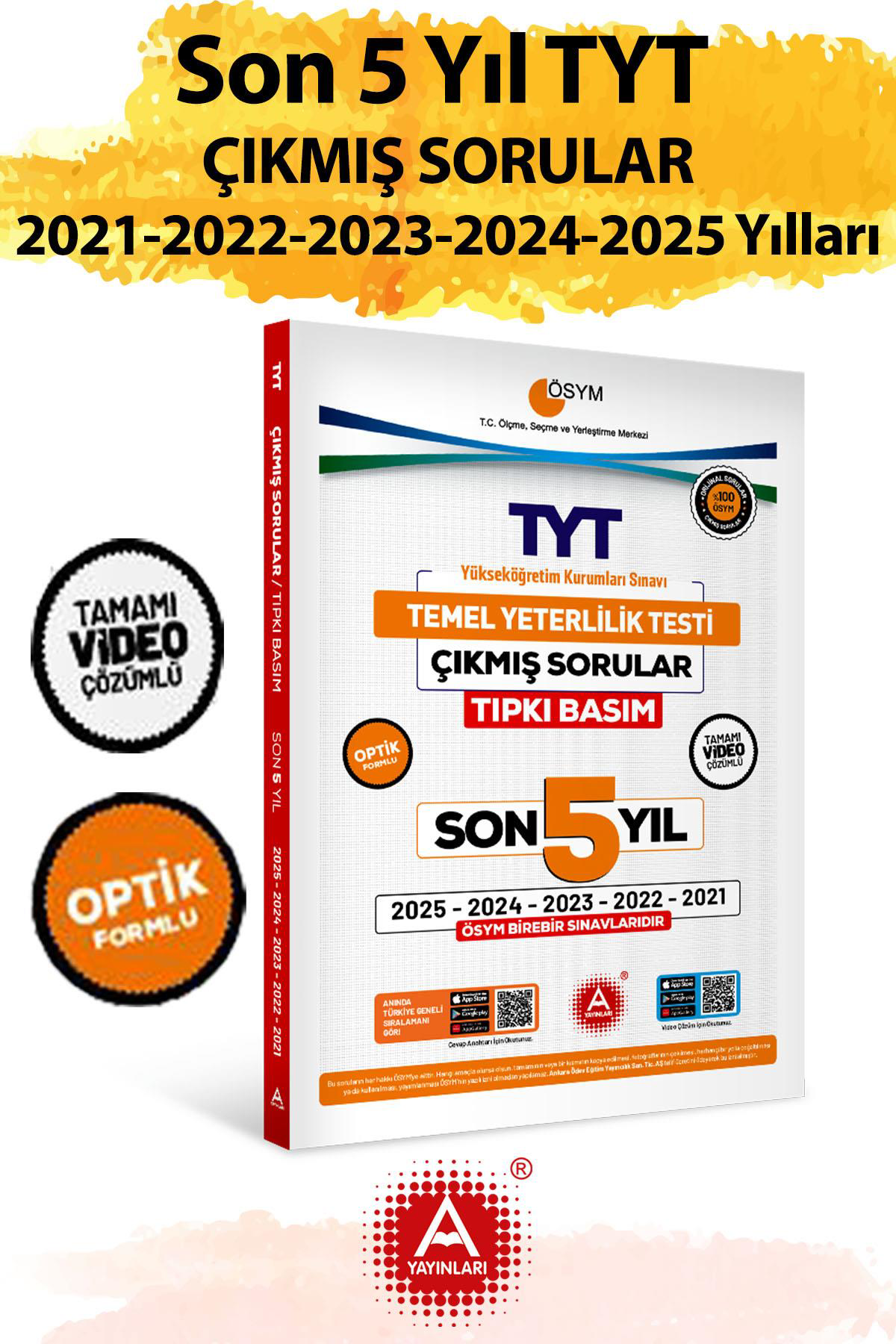 Son 5 yıl TYT Çıkmış Sorular-Tıpkı Basım-Bire Bir ÖSYM-Tamamı Vid