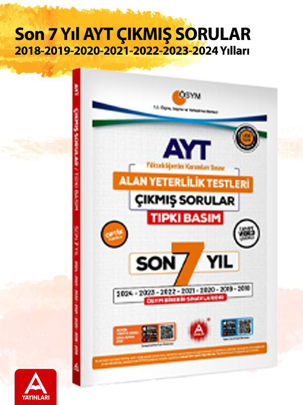 Son 7 yıl AYT Çıkmış Sorular-Tıpkı Basım-Bire Bir ÖSYM-Tamamı Vid