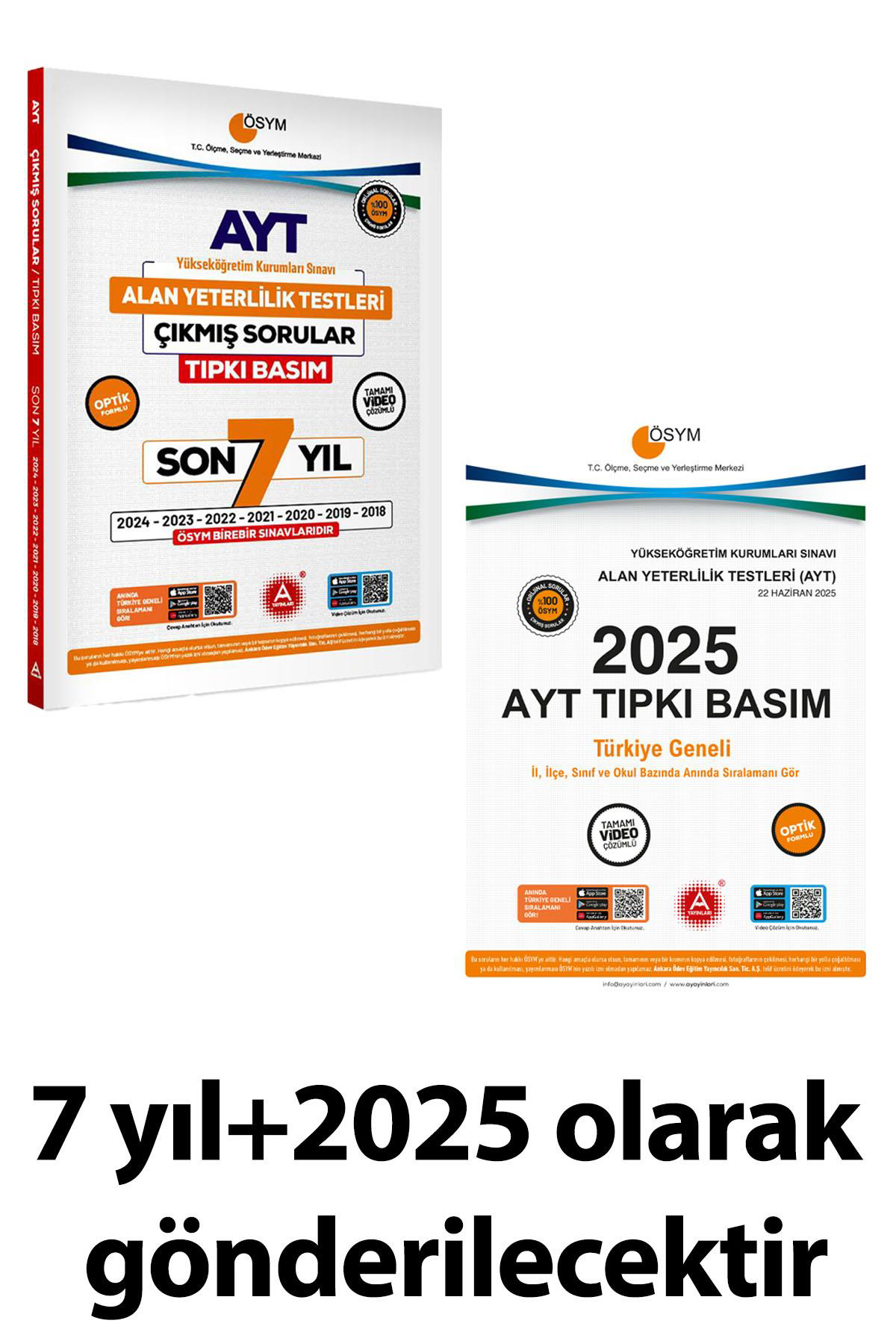 Son 8 yıl AYT Çıkmış Sorular-Tıpkı Basım-Bire Bir ÖSYM-Tamamı Vid