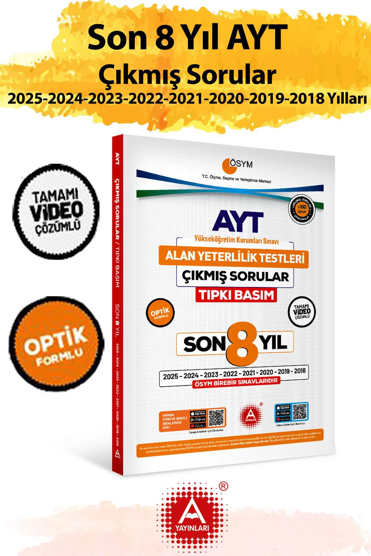 Son 8 yıl AYT Çıkmış Sorular-Tıpkı Basım-Bire Bir ÖSYM-Tamamı Vid Son 8 yıl AYT Çıkmış Sorular-Tıpkı Basım-Bire Bir ÖSYM-Tamamı Vid