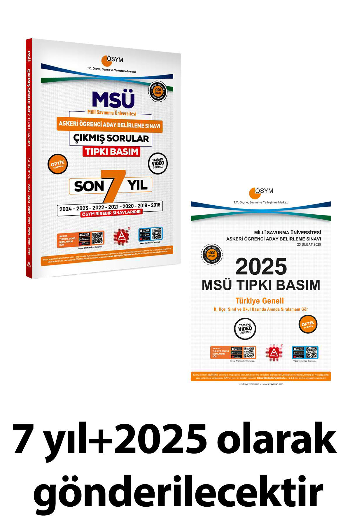 Son 8 yıl MSÜ Çıkmış Sorular-Tıpkı Basım-Bire Bir ÖSYM-Tamamı Vid