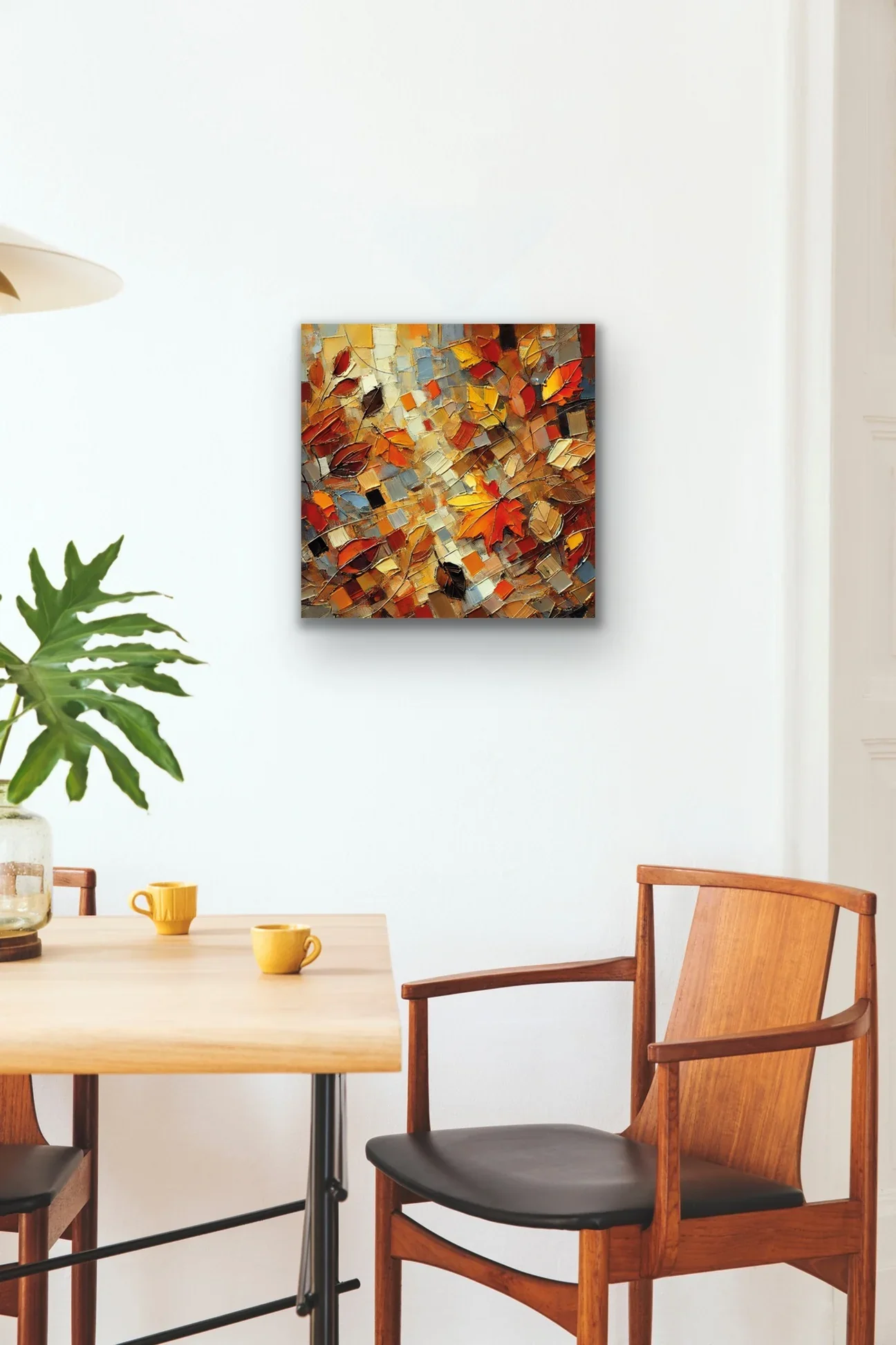 Sonbahar Mevsimi Kanvas Tablo 60x60cm - Solmayan Duvar Tablosu