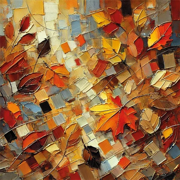 Sonbahar Mevsimi Kanvas Tablo 60x60cm - Solmayan Duvar Tablosu
