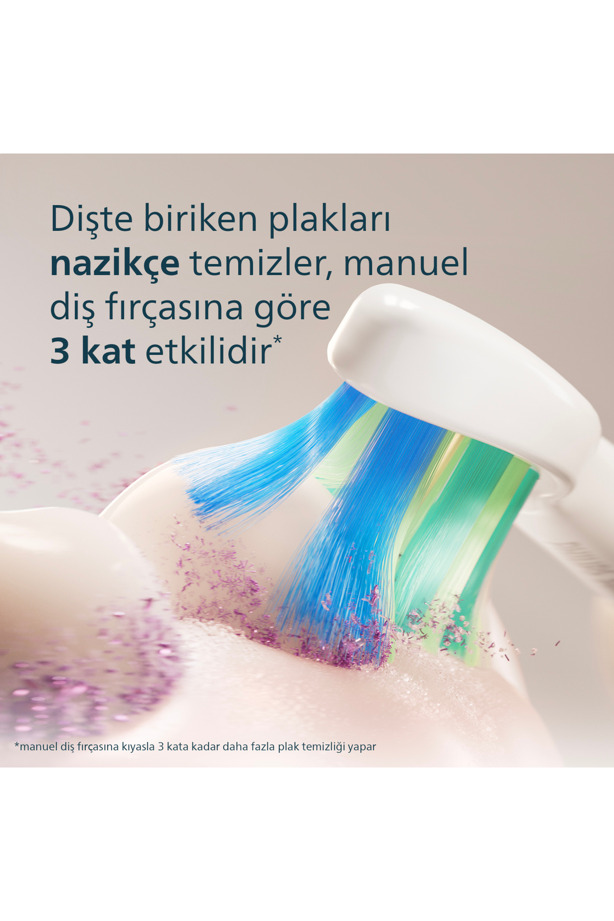 Sonicare 2100 Şarjlı Diş Fırçası, 3 Kat Plak Temizliği, 14 Gün Şa