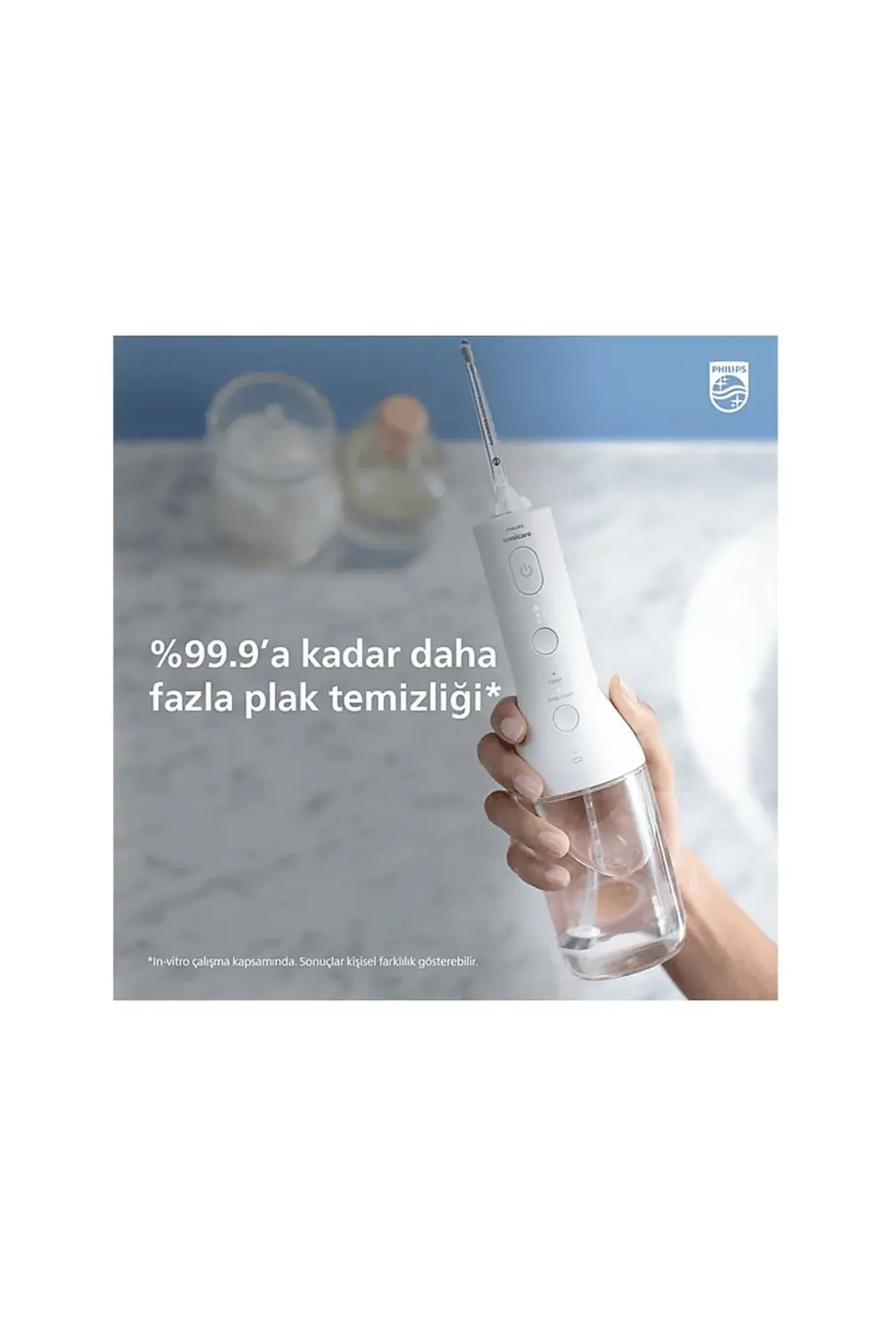 Philips Sonicare Power Flosser 3000 Ağız Duşu Kablosuz, Yedek Başlık - Be