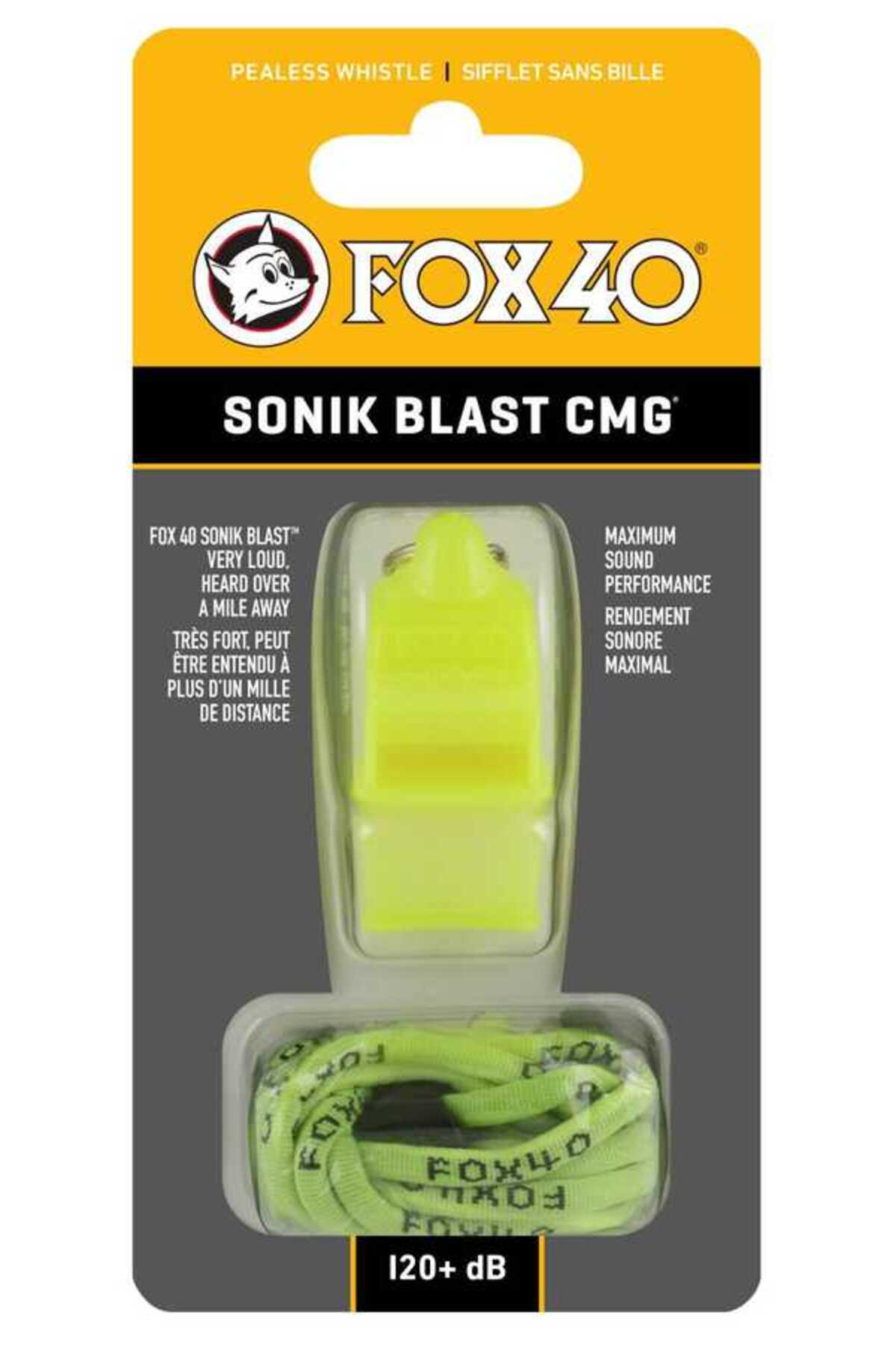 Fox 40 Sonik Blast Safety Cmg Duduk İpli Neon Sari