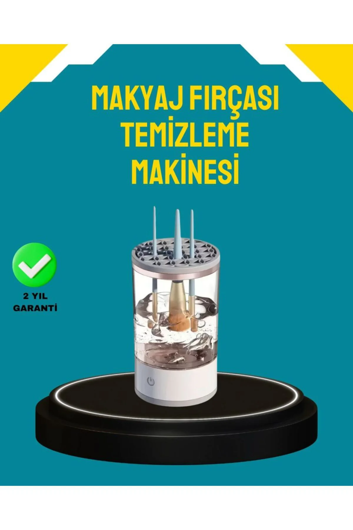 Sonik Teknoloji İle Derinlemesine Makyaj Fırçası Temizleyici