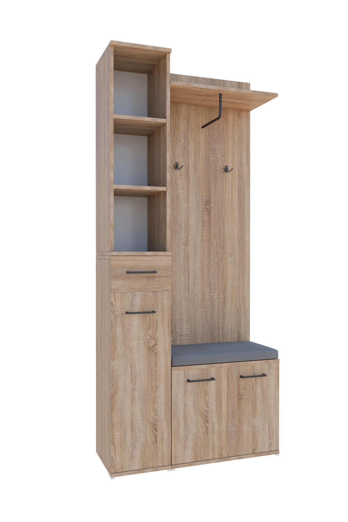 Sonomo Portmanto Vestiyer Askılık Puzzle, Ayakkabılık, Kapaklı, O