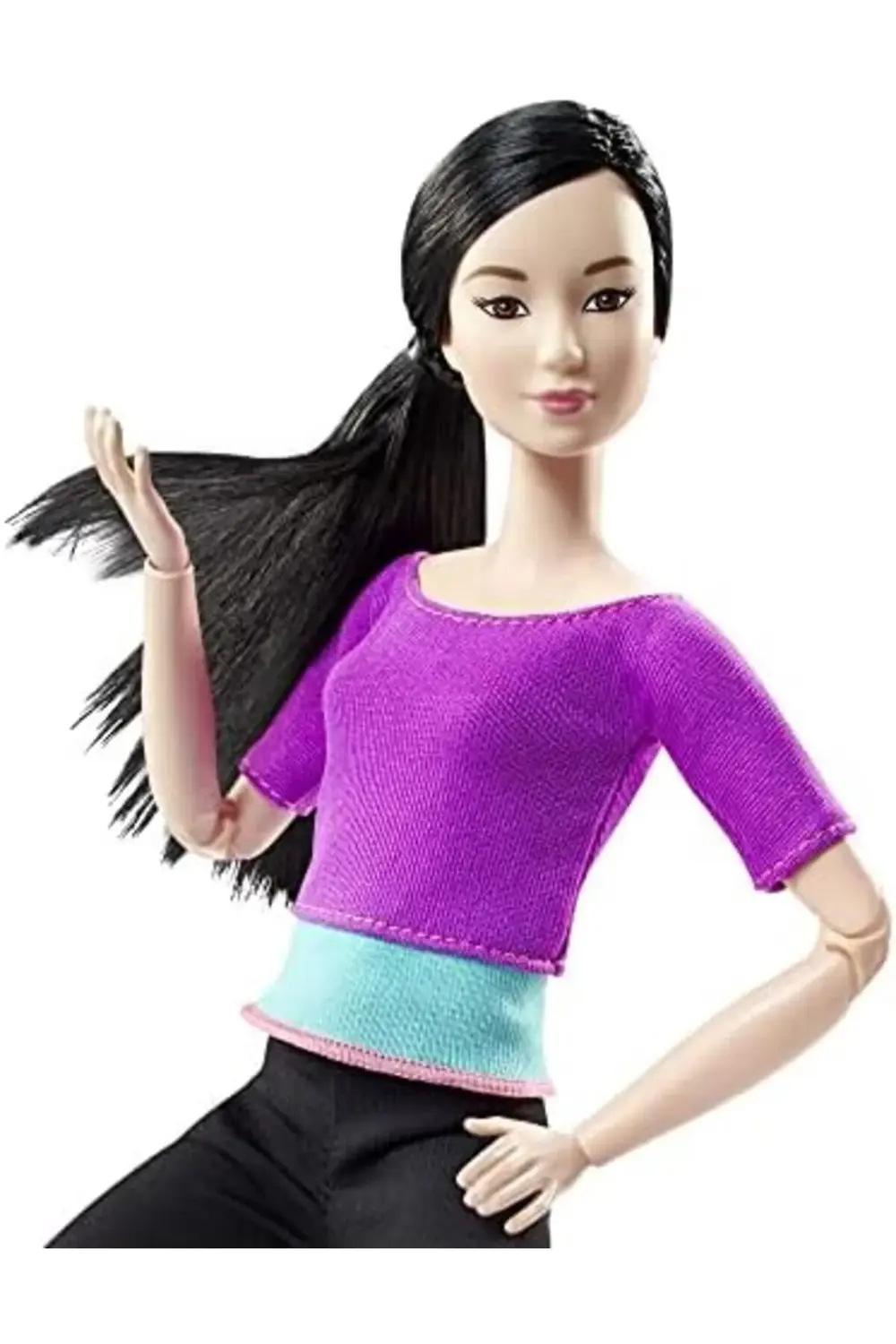 Sonsuz Bebeği, Kumral - Siyah Taytlı, Mavi Tişörtlü, Siyah Uzun S