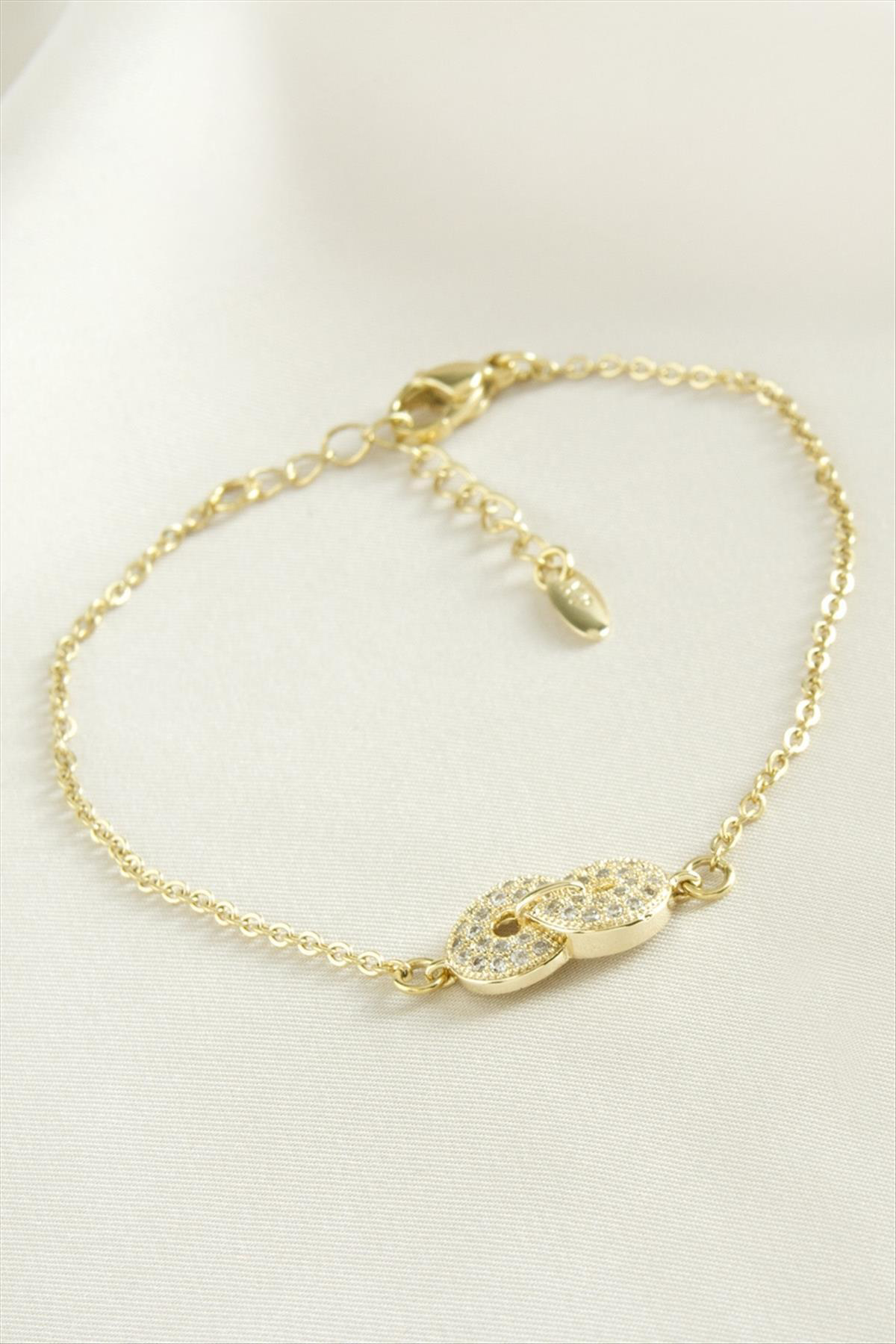 Sonsuzluk Zirkon Taşlı Çelik Bileklik Doğal Taş Bileklik Şık Tasa