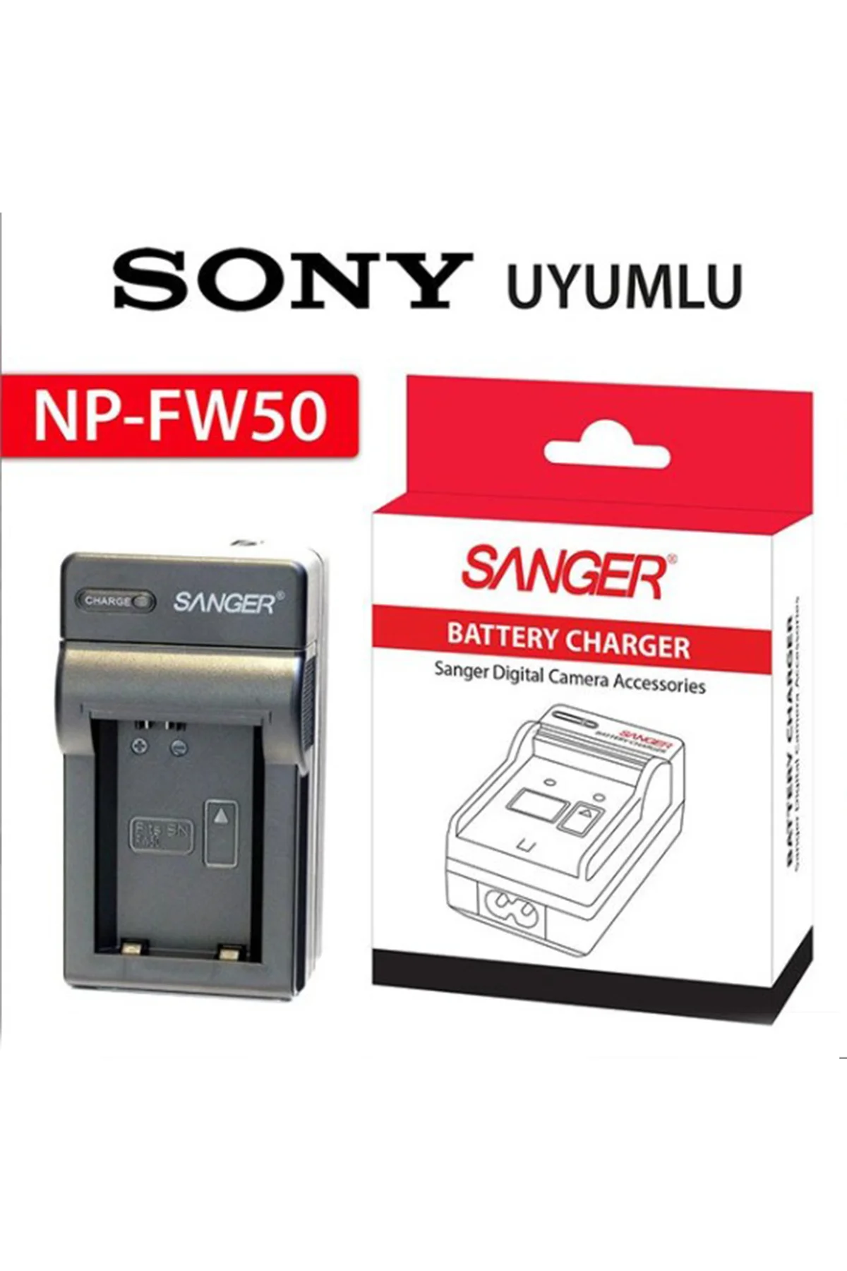 Sony A5100, Uyumlu SANGER  Fotoğraf Makinesi Bataryası  şarj alet