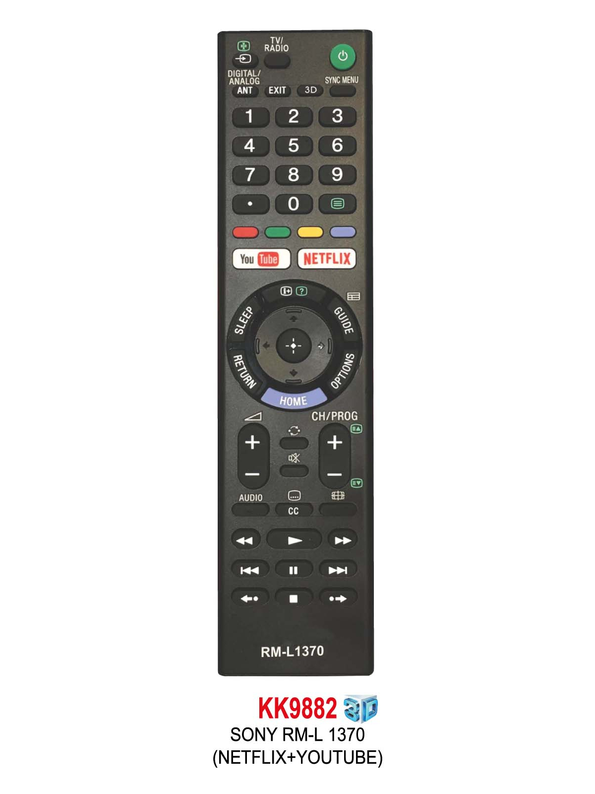 SONY RM-L 1370 (NETFLIX+YOUTUBE) Lcd KUMANDA SONY RM-L 1370 (NETFLIX+YOUTUBE) Lcd KUMANDA