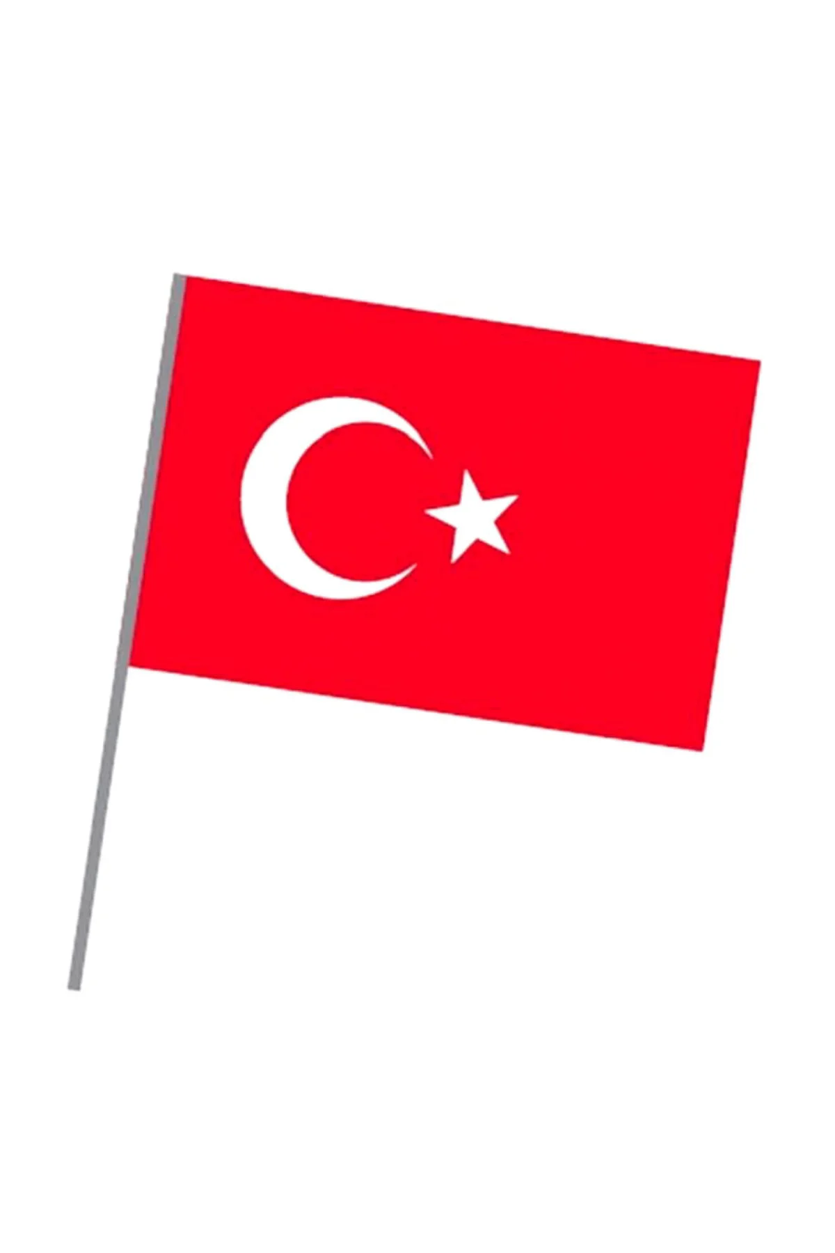 Sopalı Bez Türk Bayrağı 20X30 Cm 10 Lu Vt225 Sopalı Bez Türk Bayrağı 20X30 Cm 10 Lu Vt225