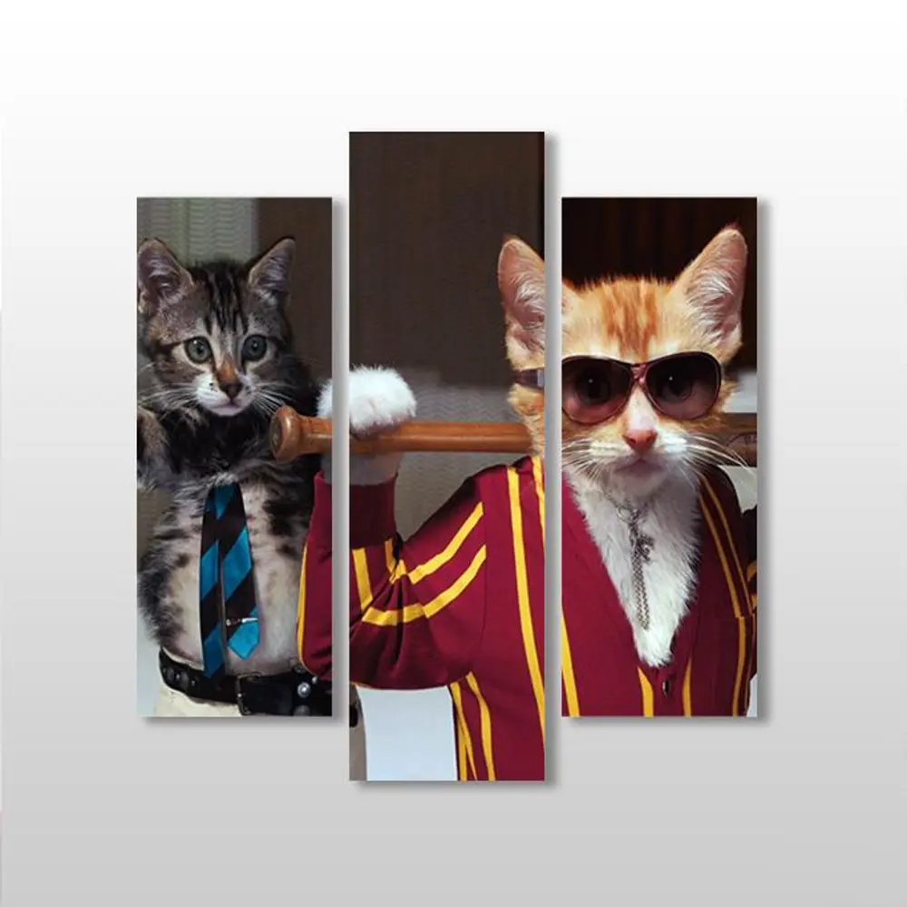 Sopalı Kedi Kanvas Tablo Sopalı Kedi Kanvas Tablo
