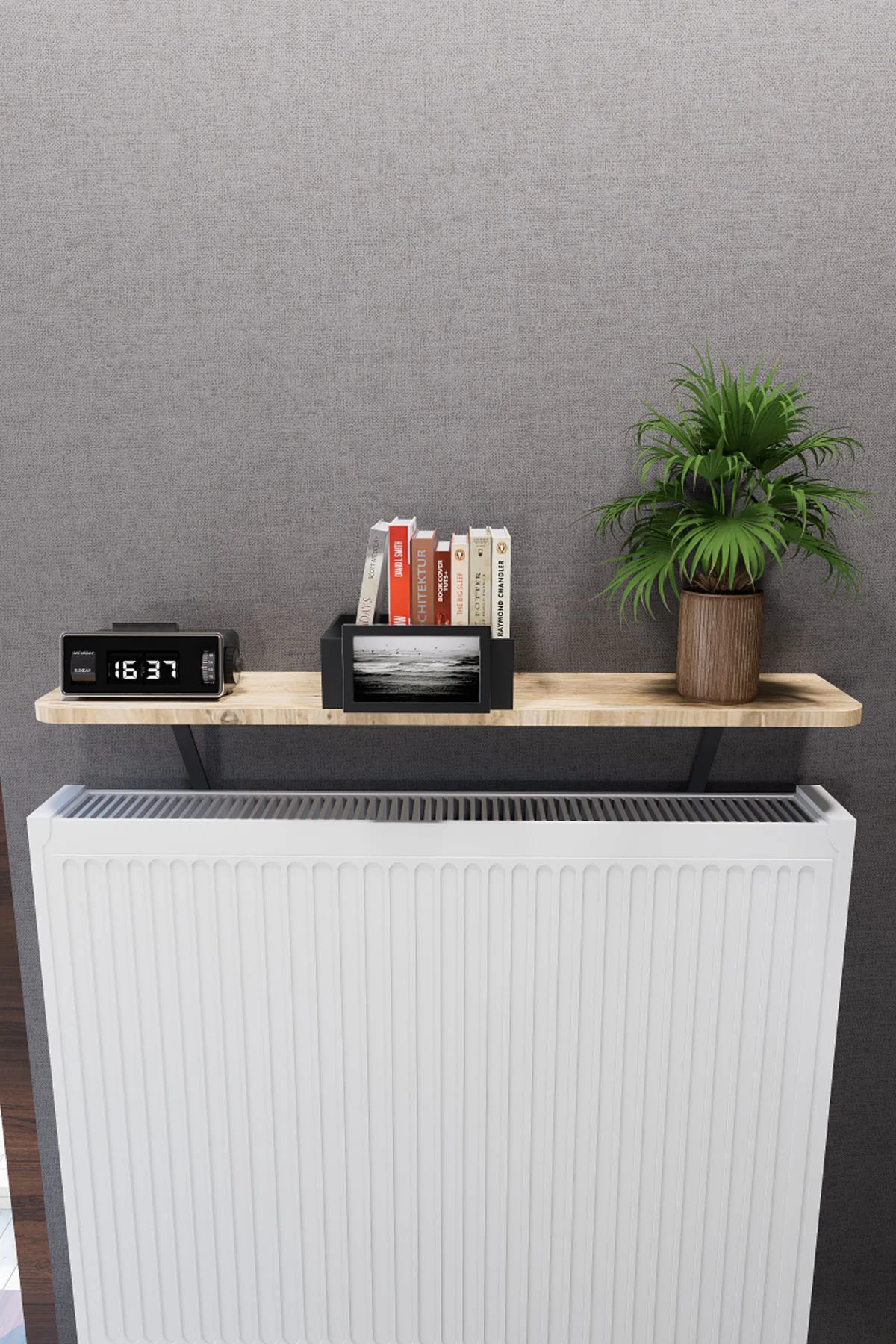 Soravel Petek Üstü Uçan Raf Dresuar Kalorifer Peteği Rafı 100 X 1