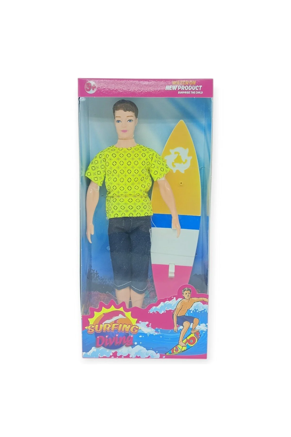 Sörfçü Bebek Sergio Sörf Tahtalı - Sarı (Lisinya)