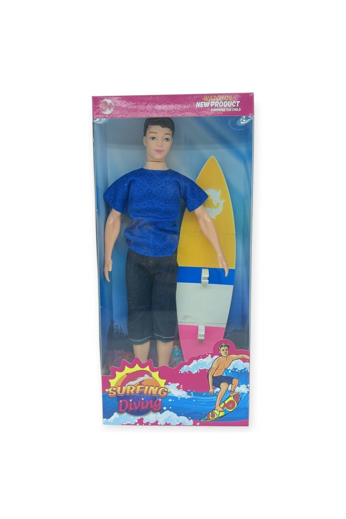 Sörfçü Bebek Sergio Sörf Tahtalı - Mavi (Lisinya)